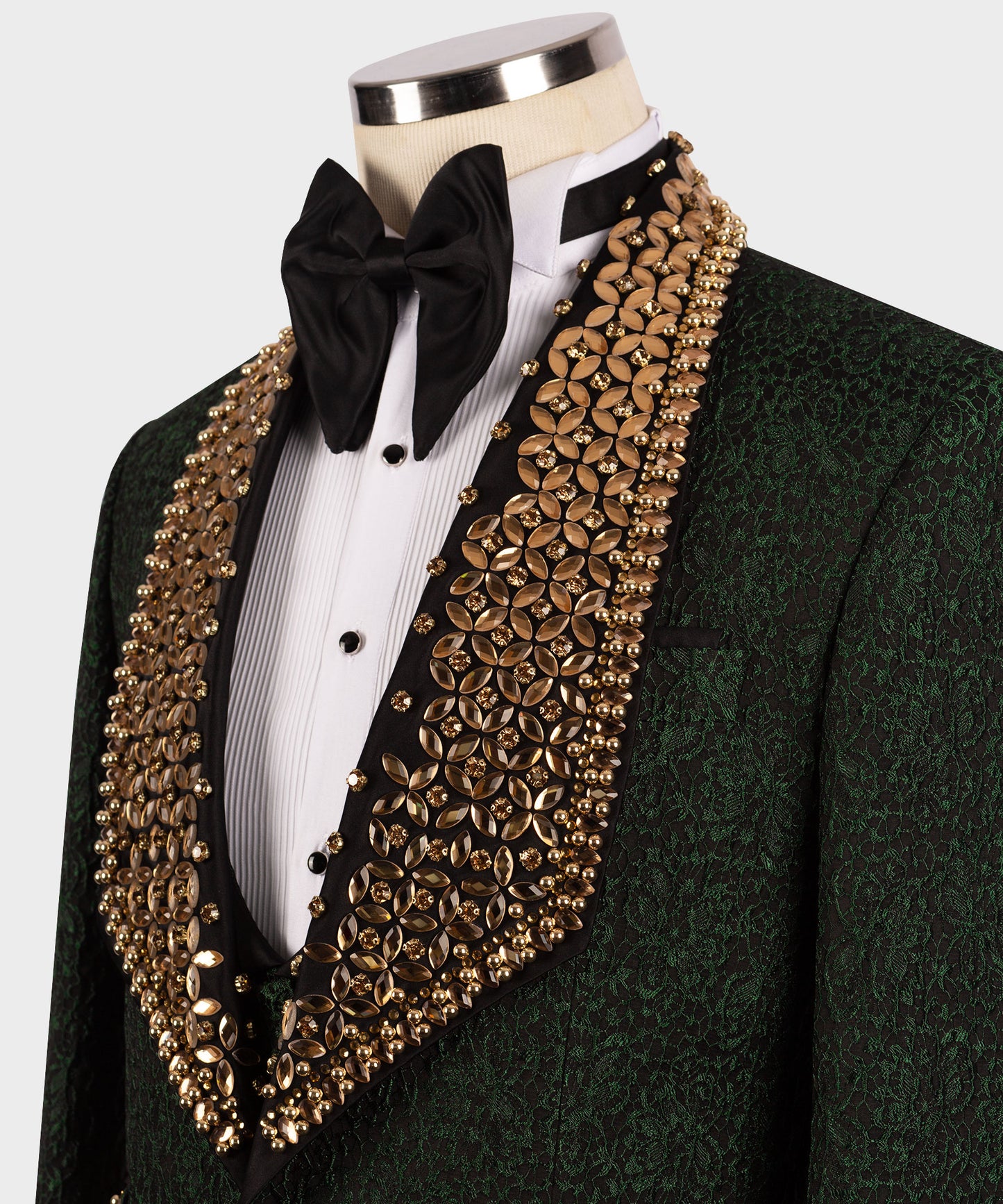 Gold stone embroidered tuxedo