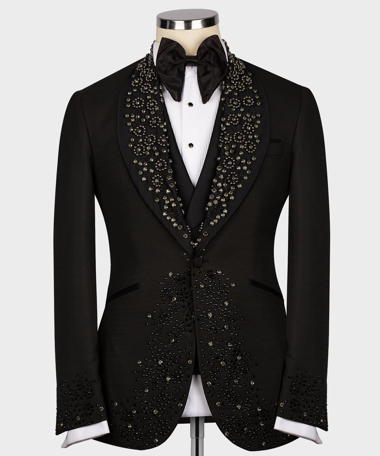 Embroidered Black Tuxedo