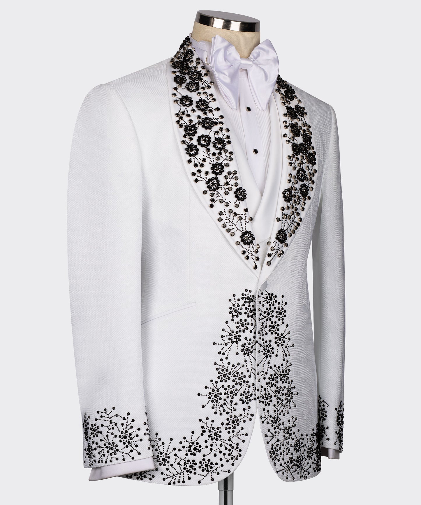 Embroidered White Tuxedo