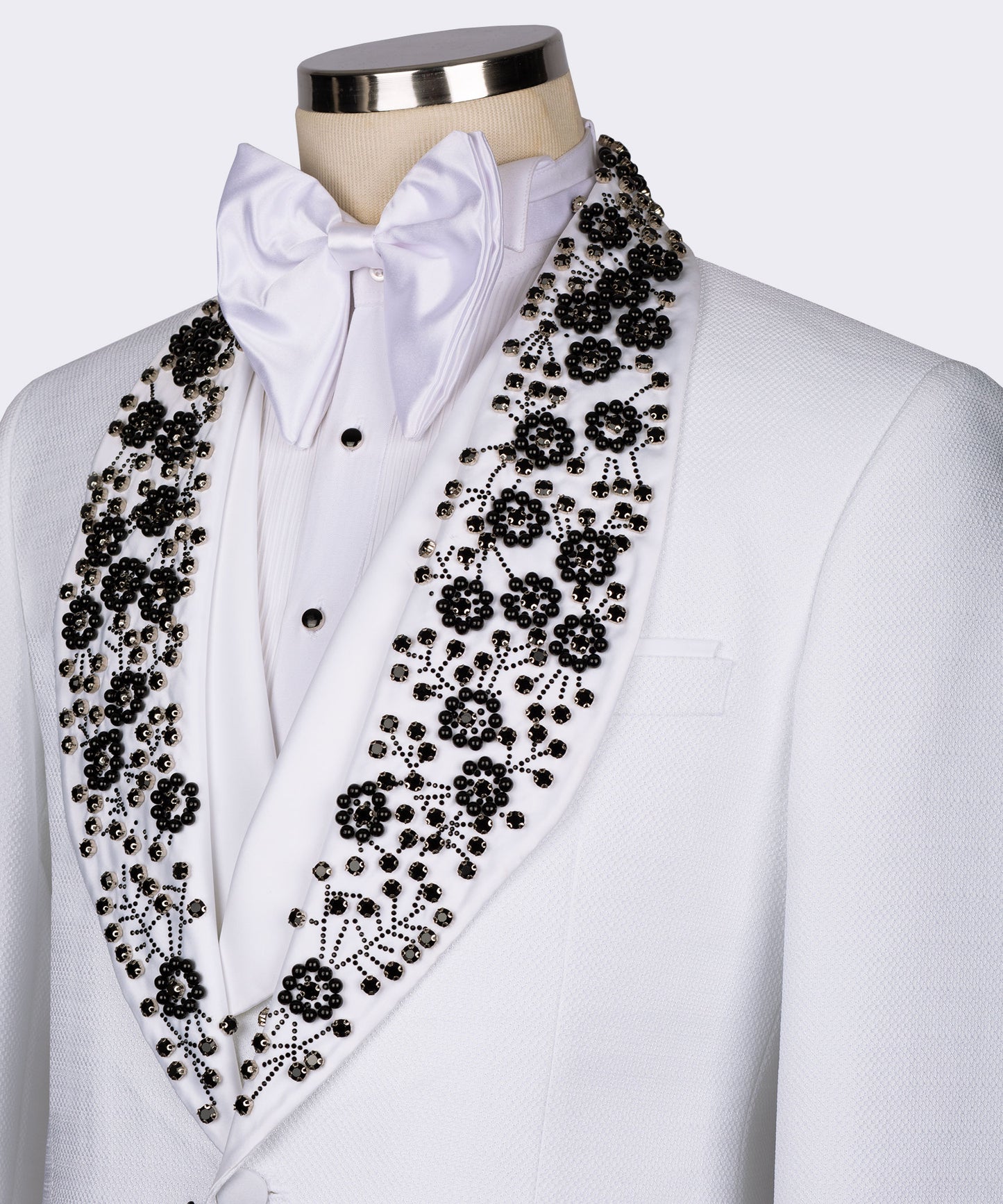 Embroidered White Tuxedo