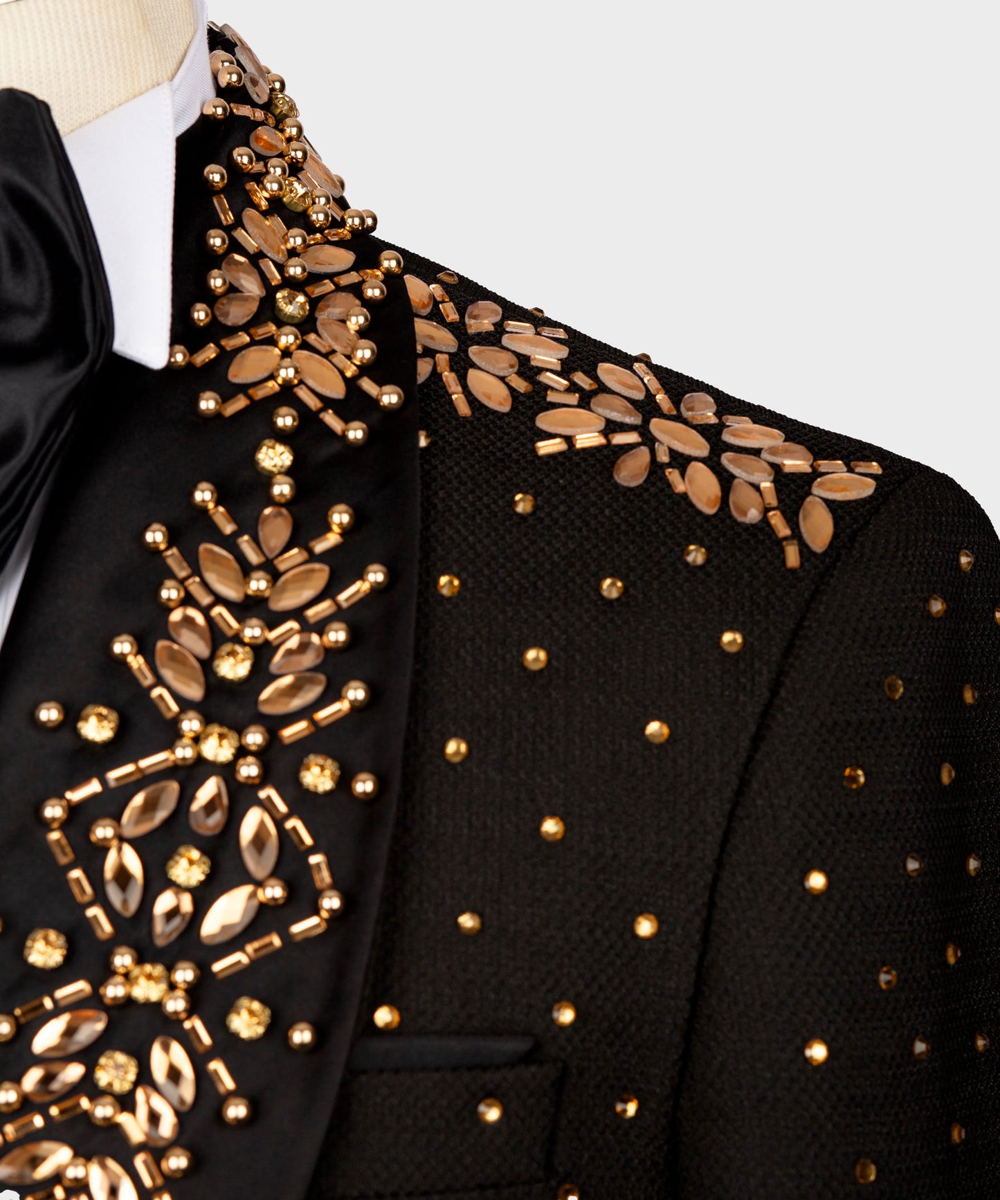 Jacket front and back stone embroidered tuxedo