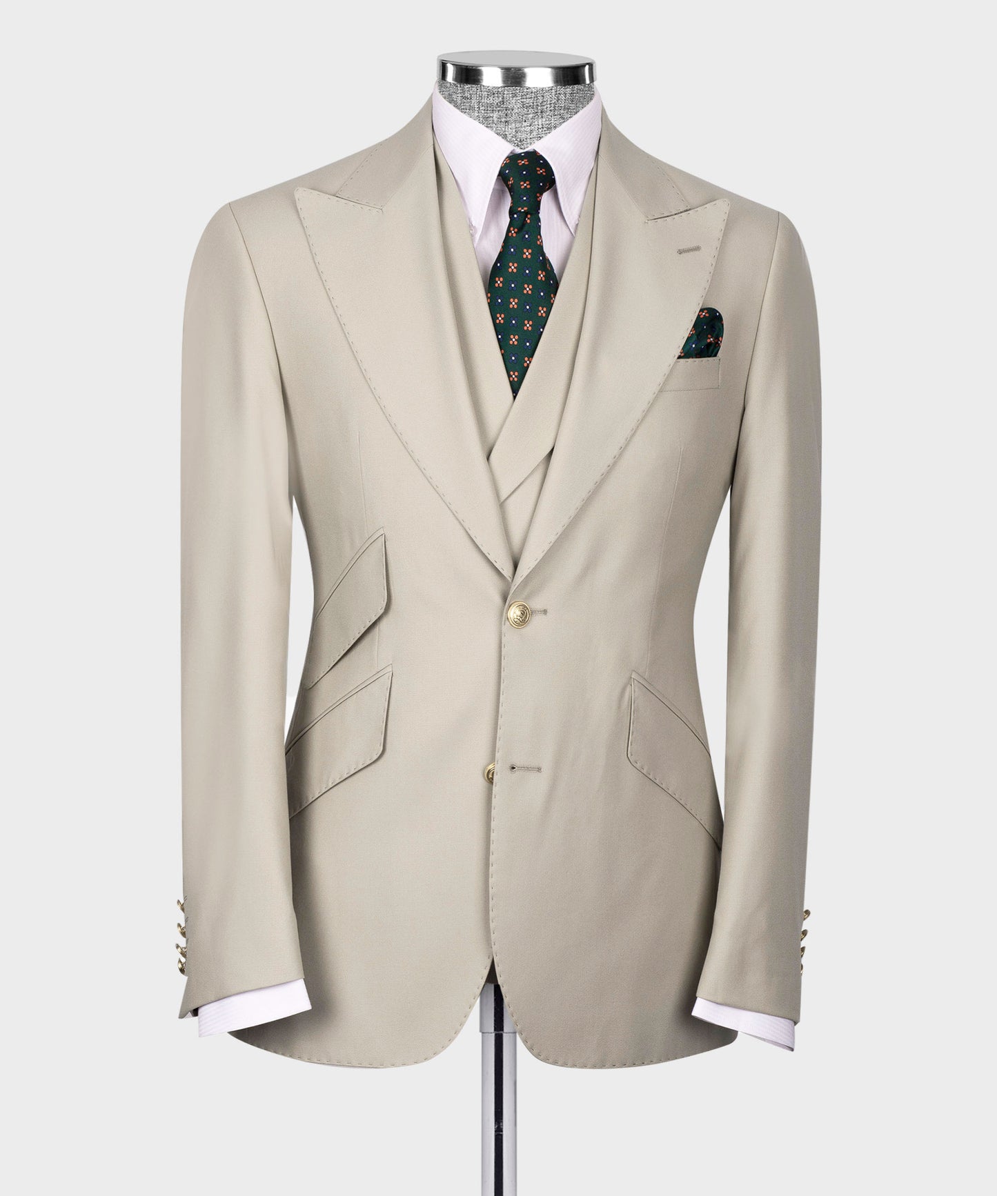 Big size suit with three pieces