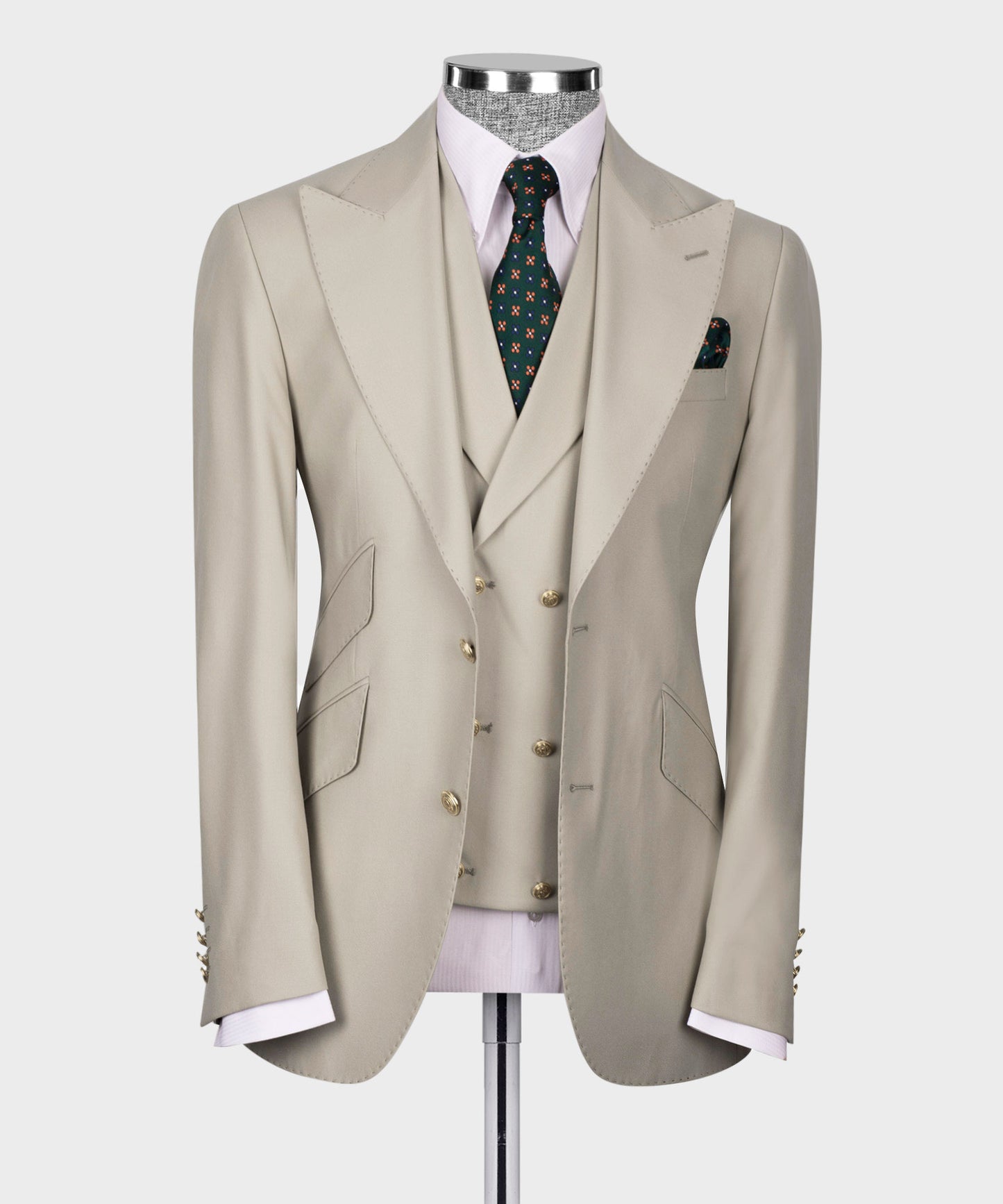 Big size suit with three pieces