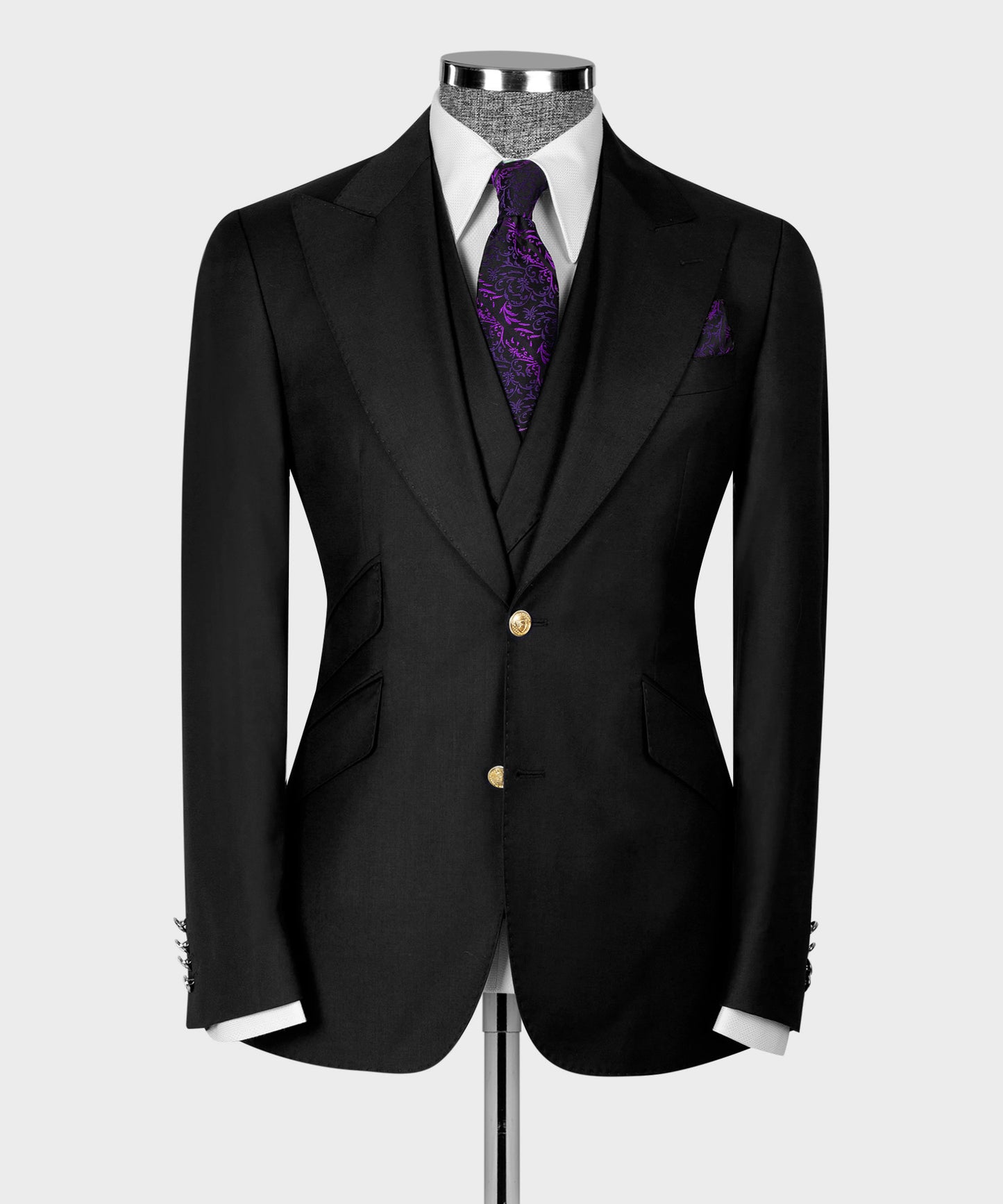 Big size suit with three pieces