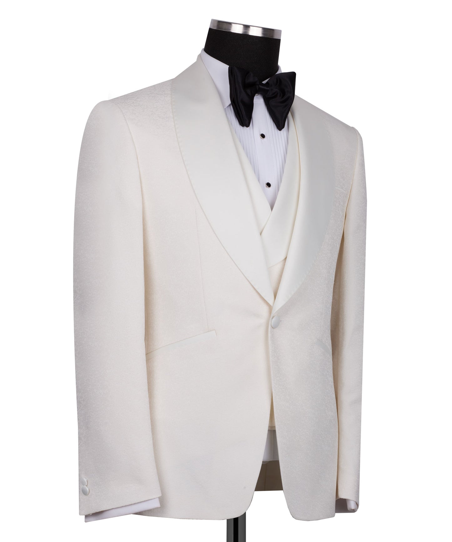 Shawl collar cream tuxedo