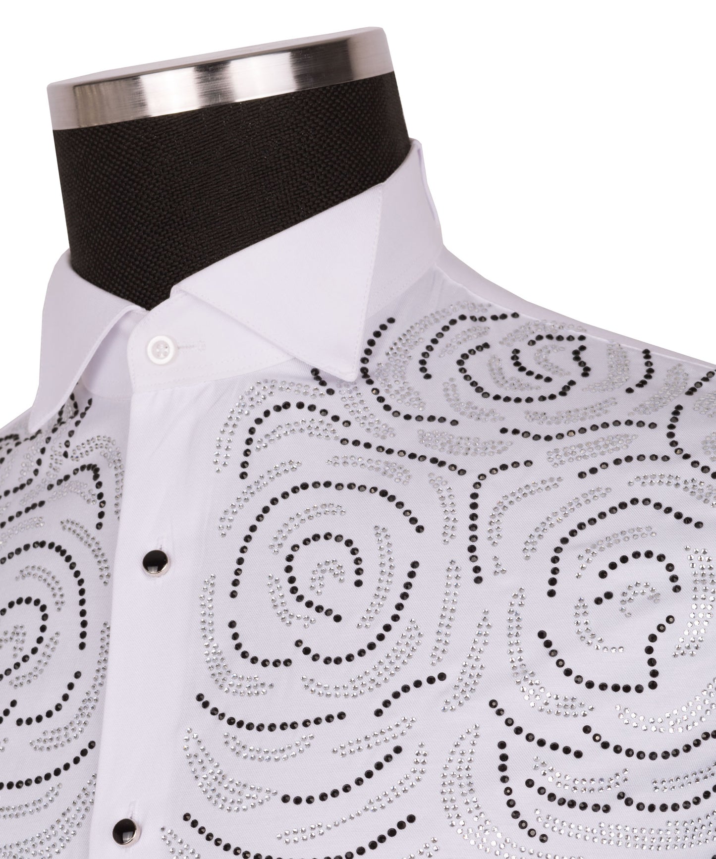 Silver stone embroidered shirt