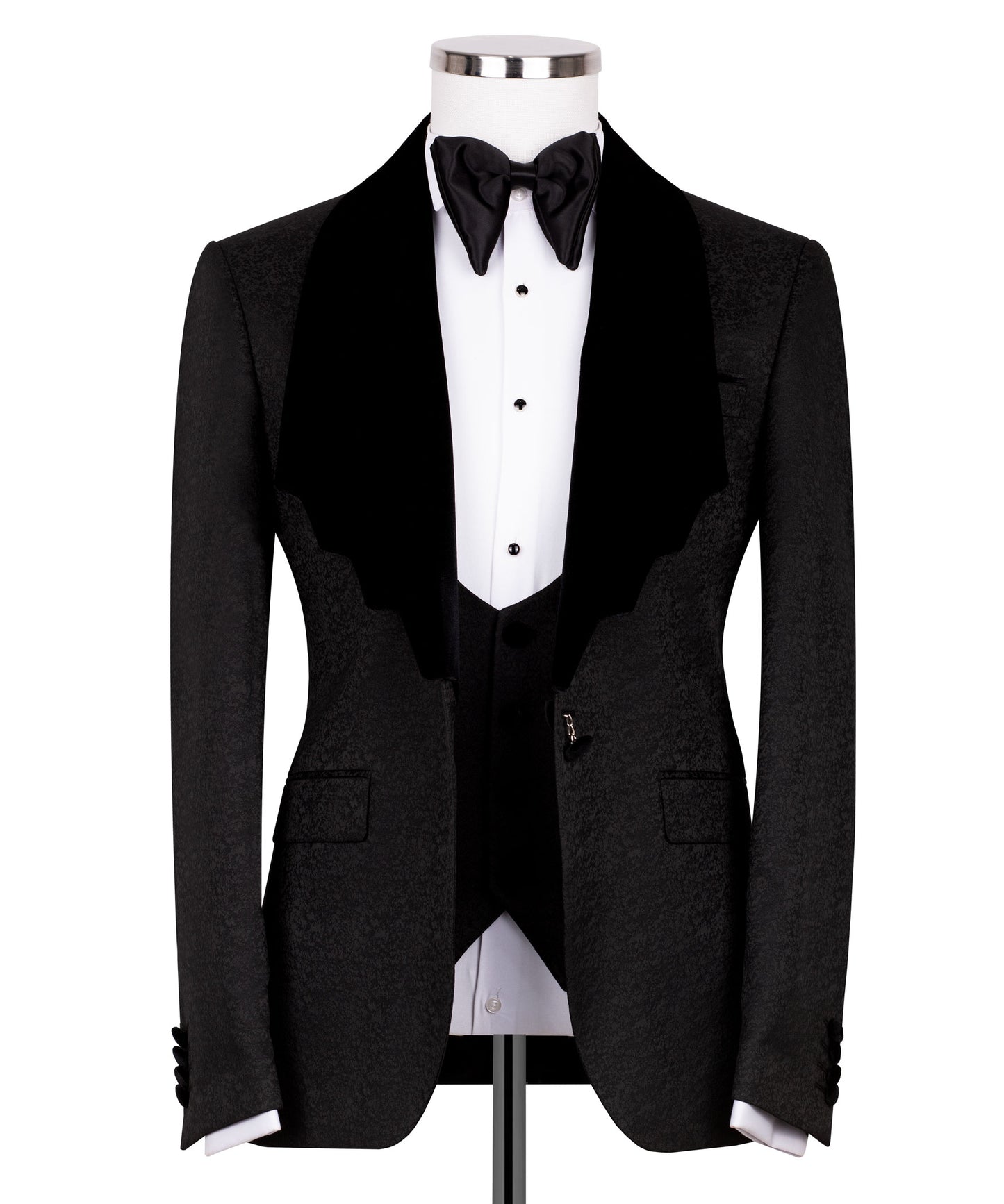 Velvet collar black tuxedo