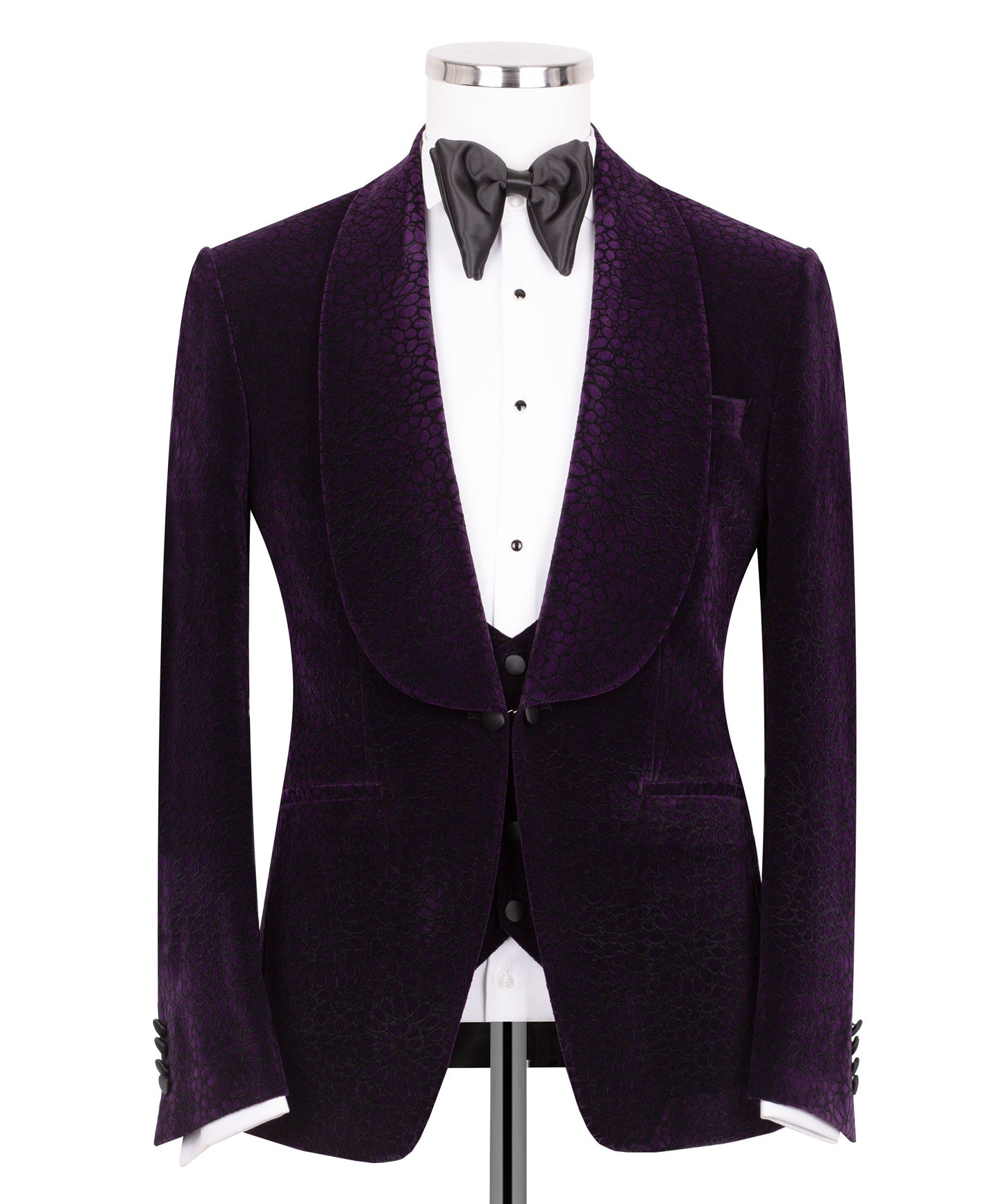 Velvet purple tuxedo