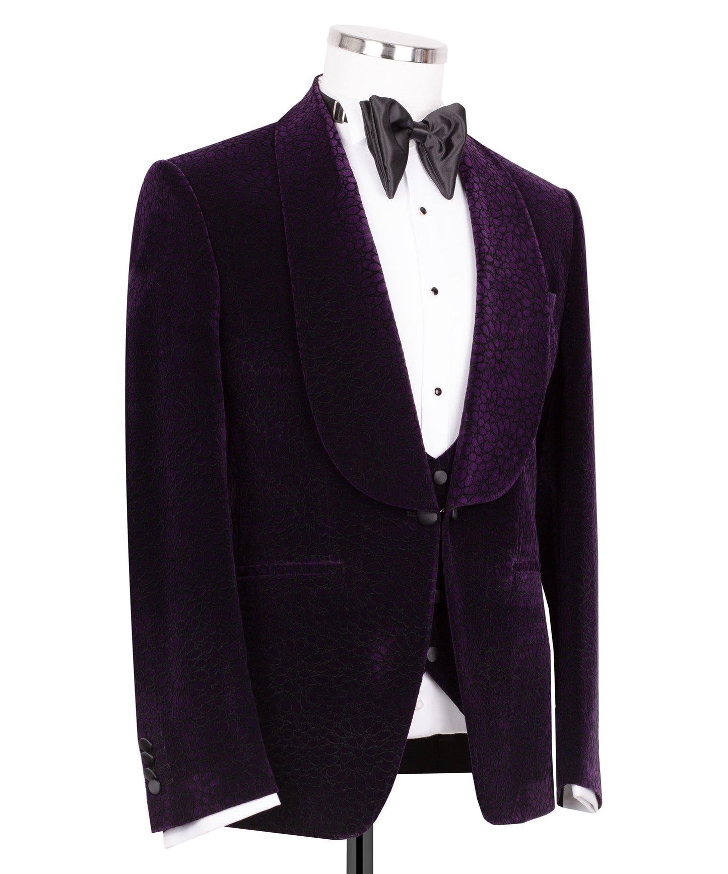 Velvet purple tuxedo