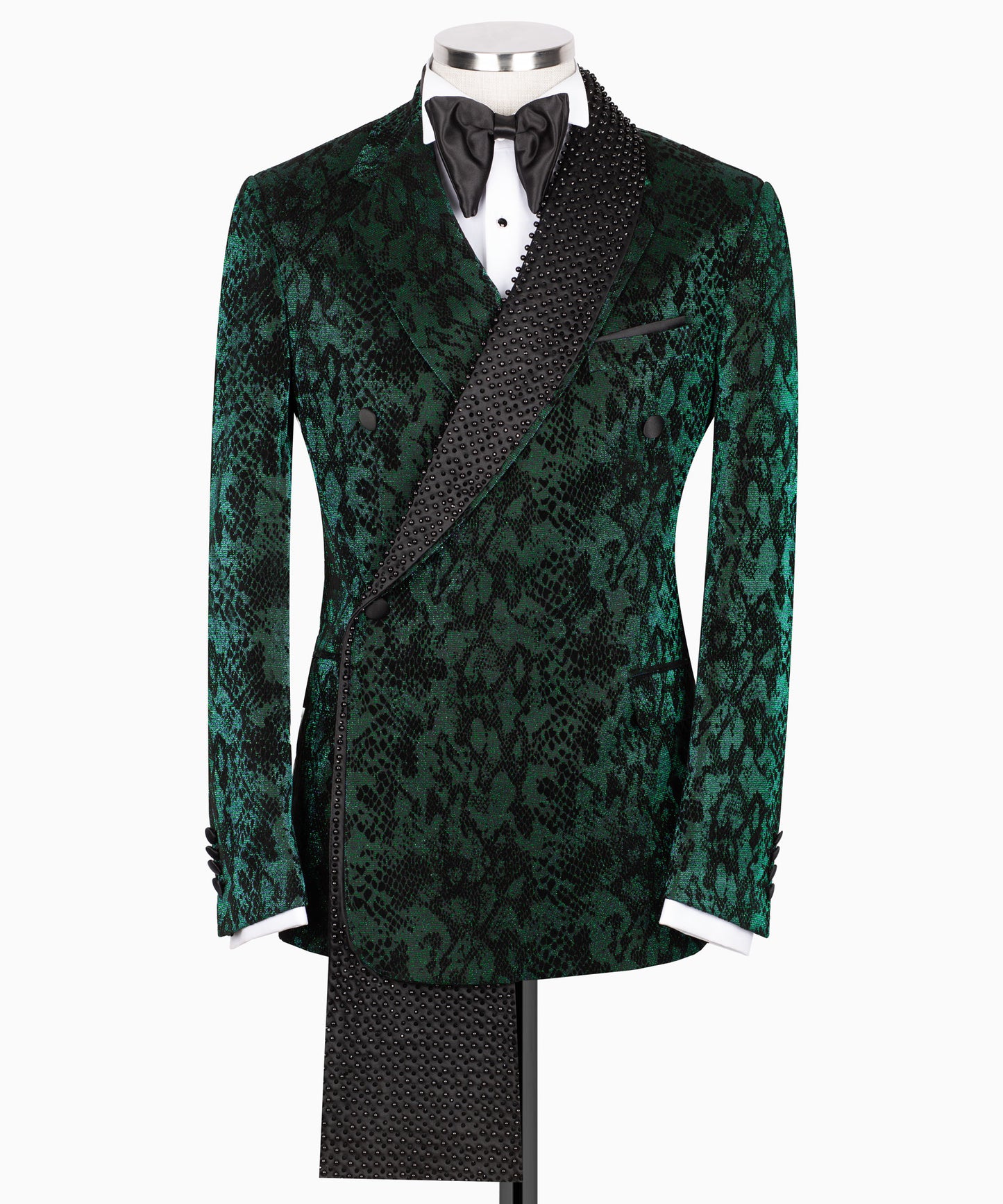 Snake Patterned Green Tuxedo