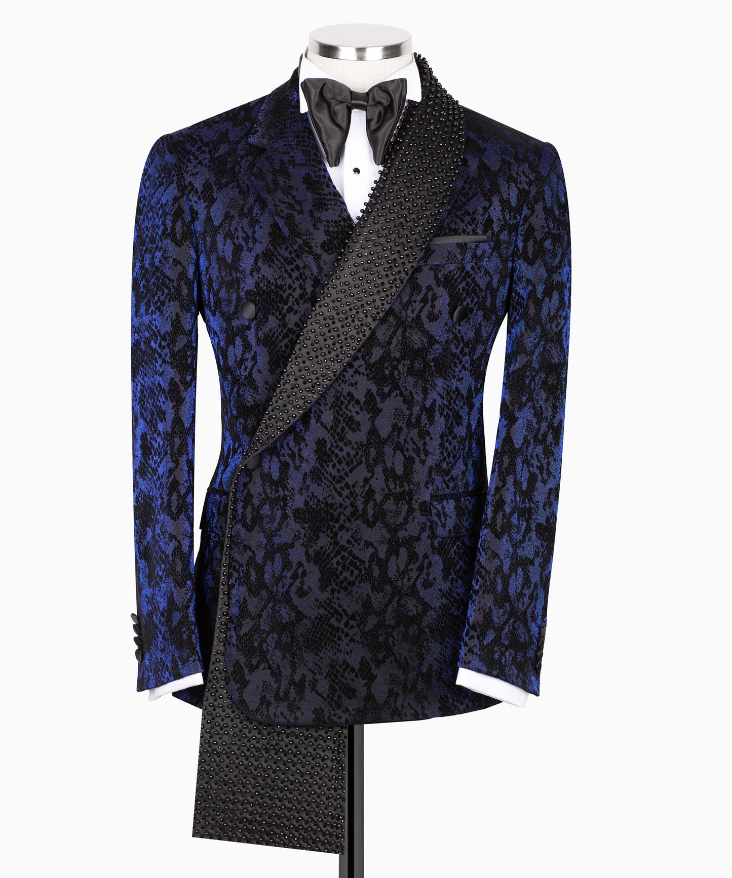 Snake Patterned Blue Tuxedo