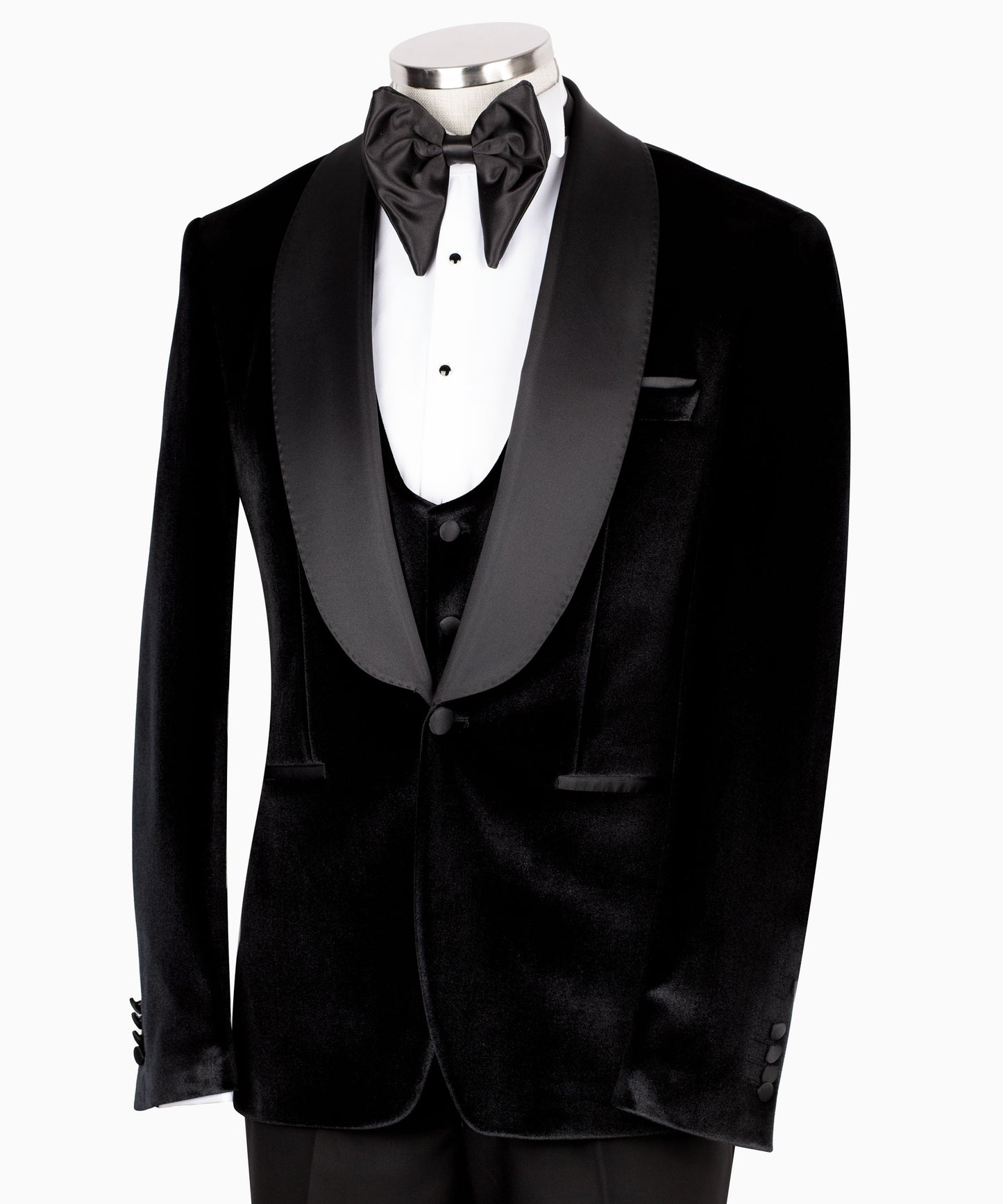 Velvet tuxedo with belt