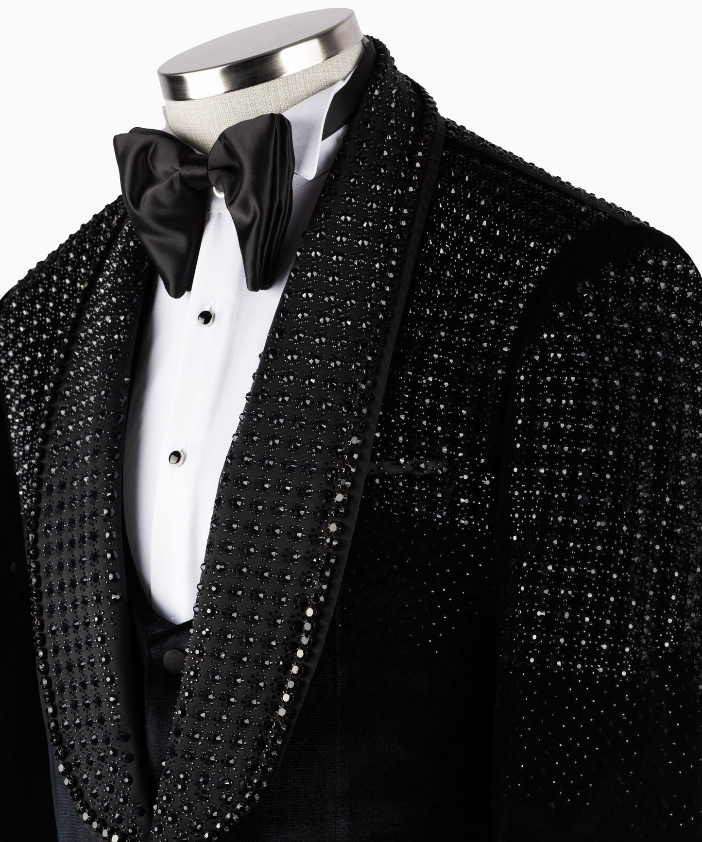 Rhinestone Embroidered Velvet Tuxedo