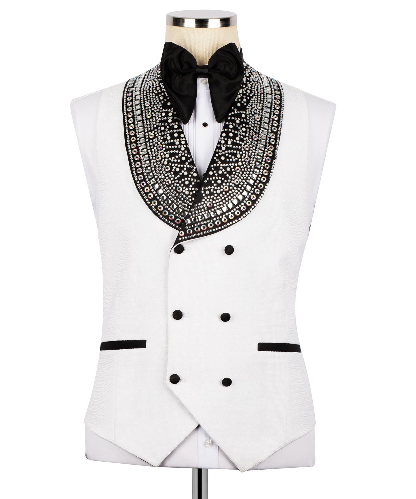 Jacket and pants stone embroidered tuxedo