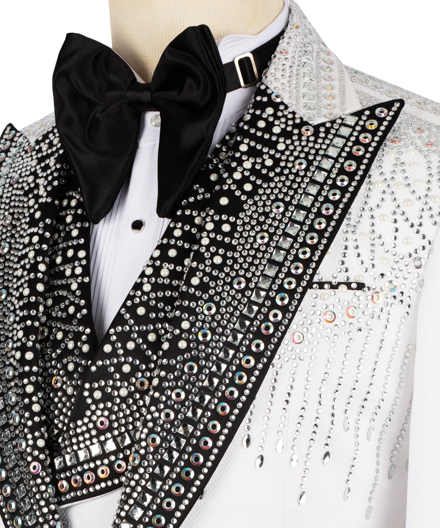 Jacket and pants stone embroidered tuxedo