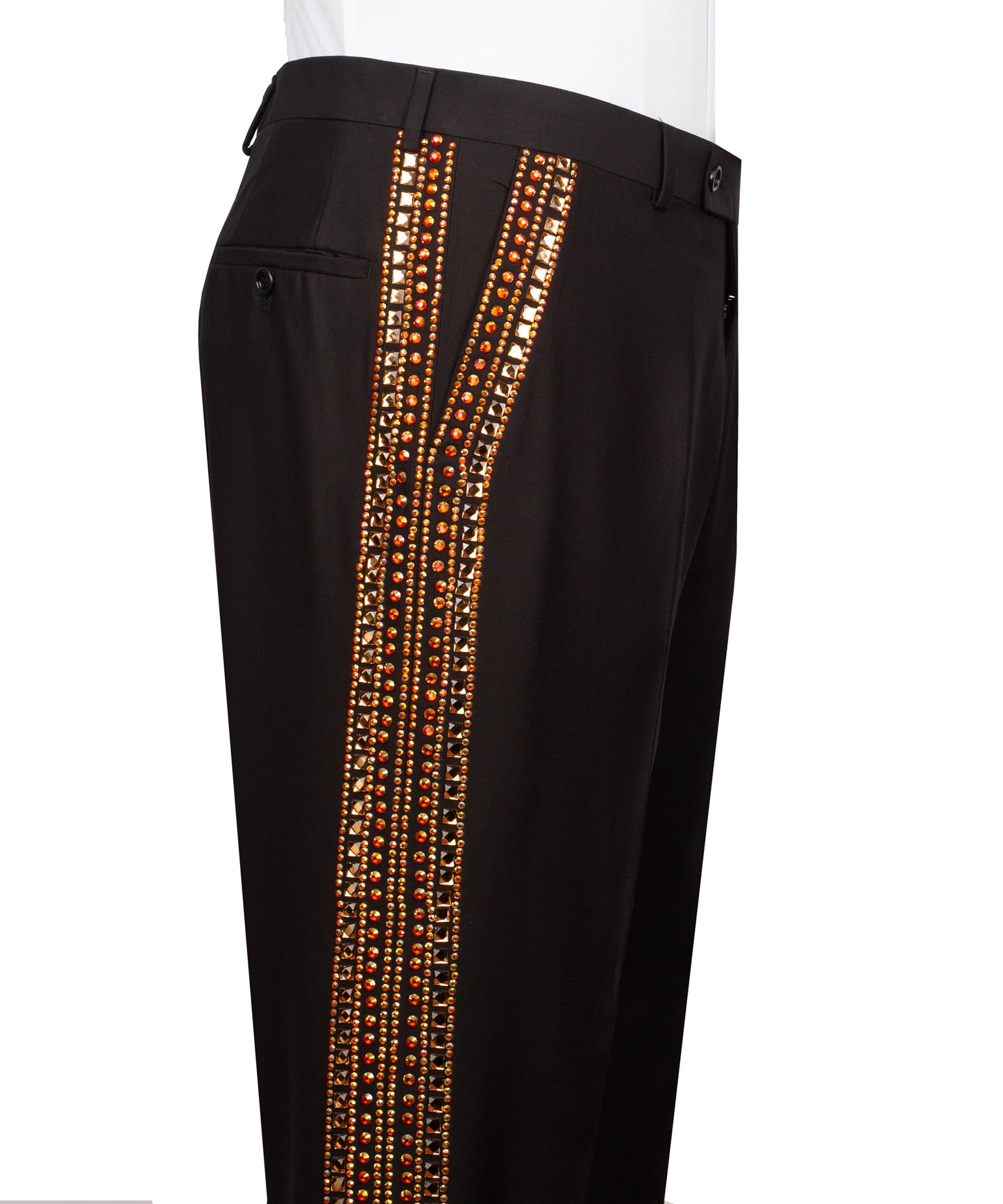 Tuxedo with stone embroidery on trousers, jacket and vest