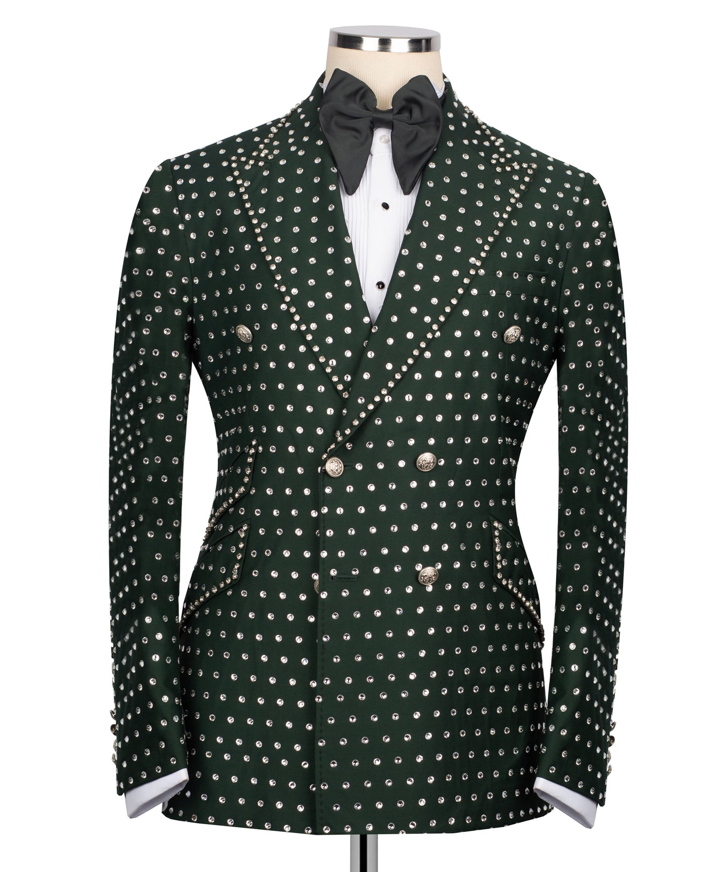 Fully Embroidered Tuxedo - Green