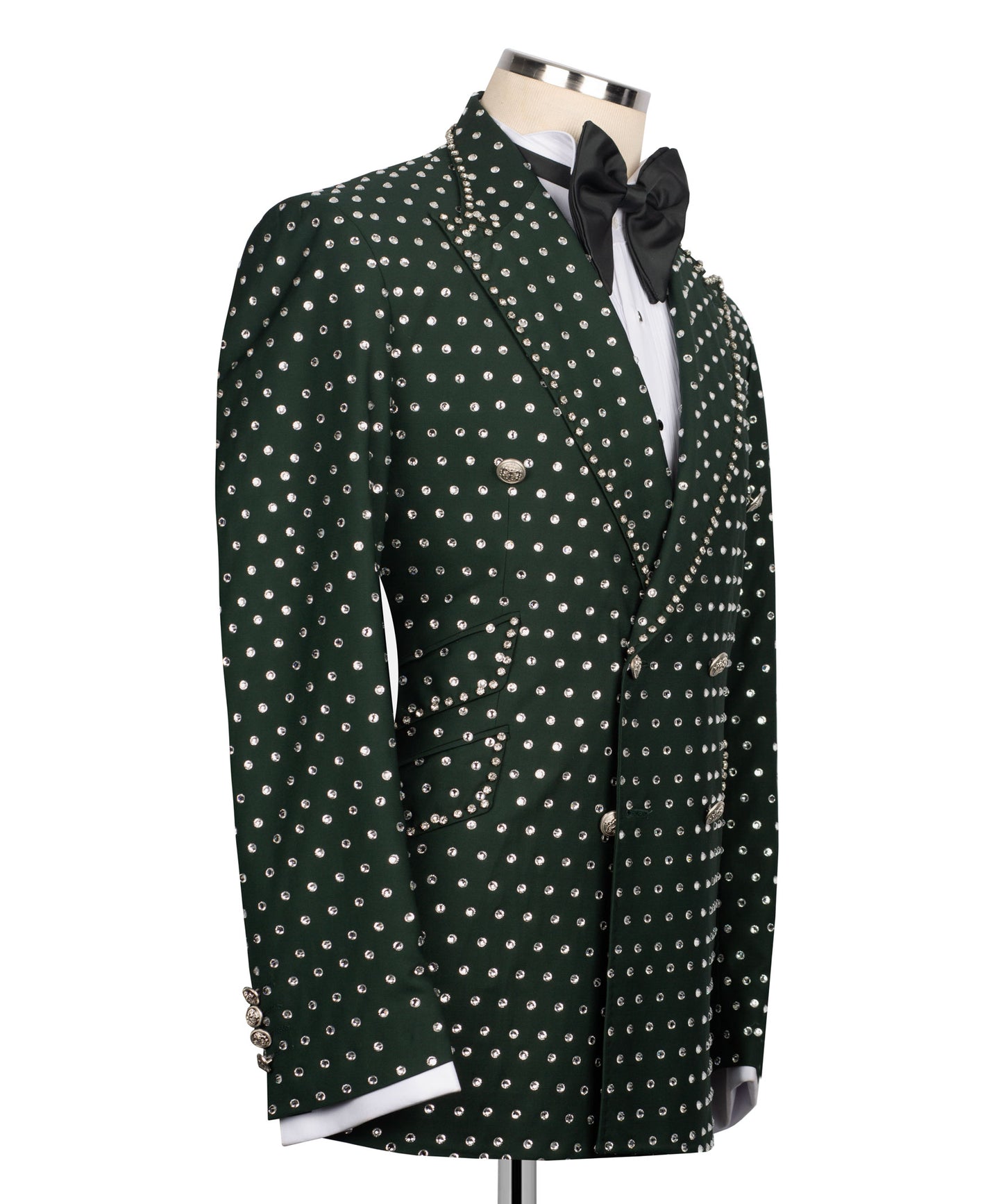 Fully Embroidered Tuxedo - Green