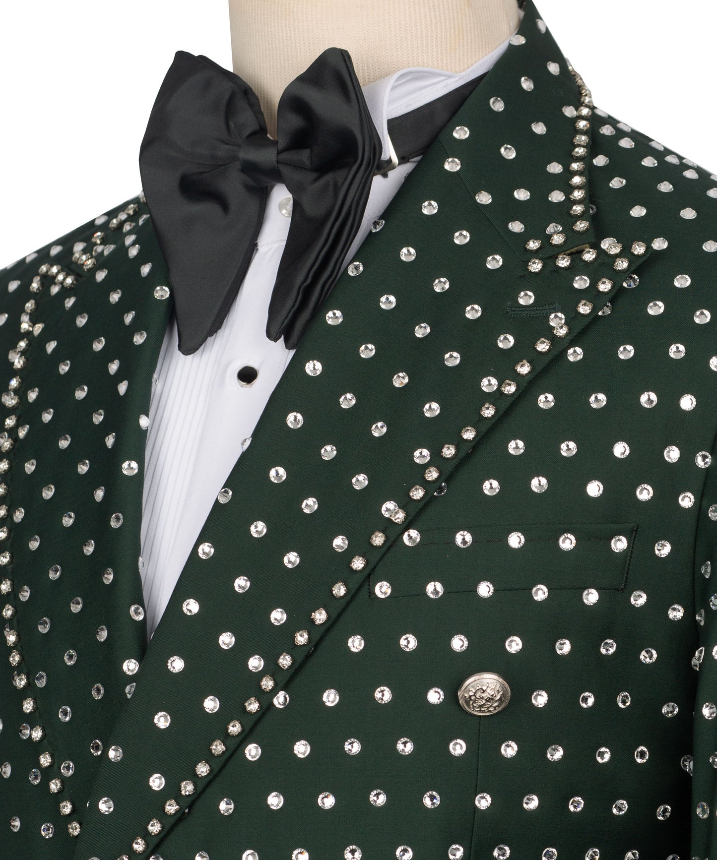 Fully Embroidered Tuxedo - Green