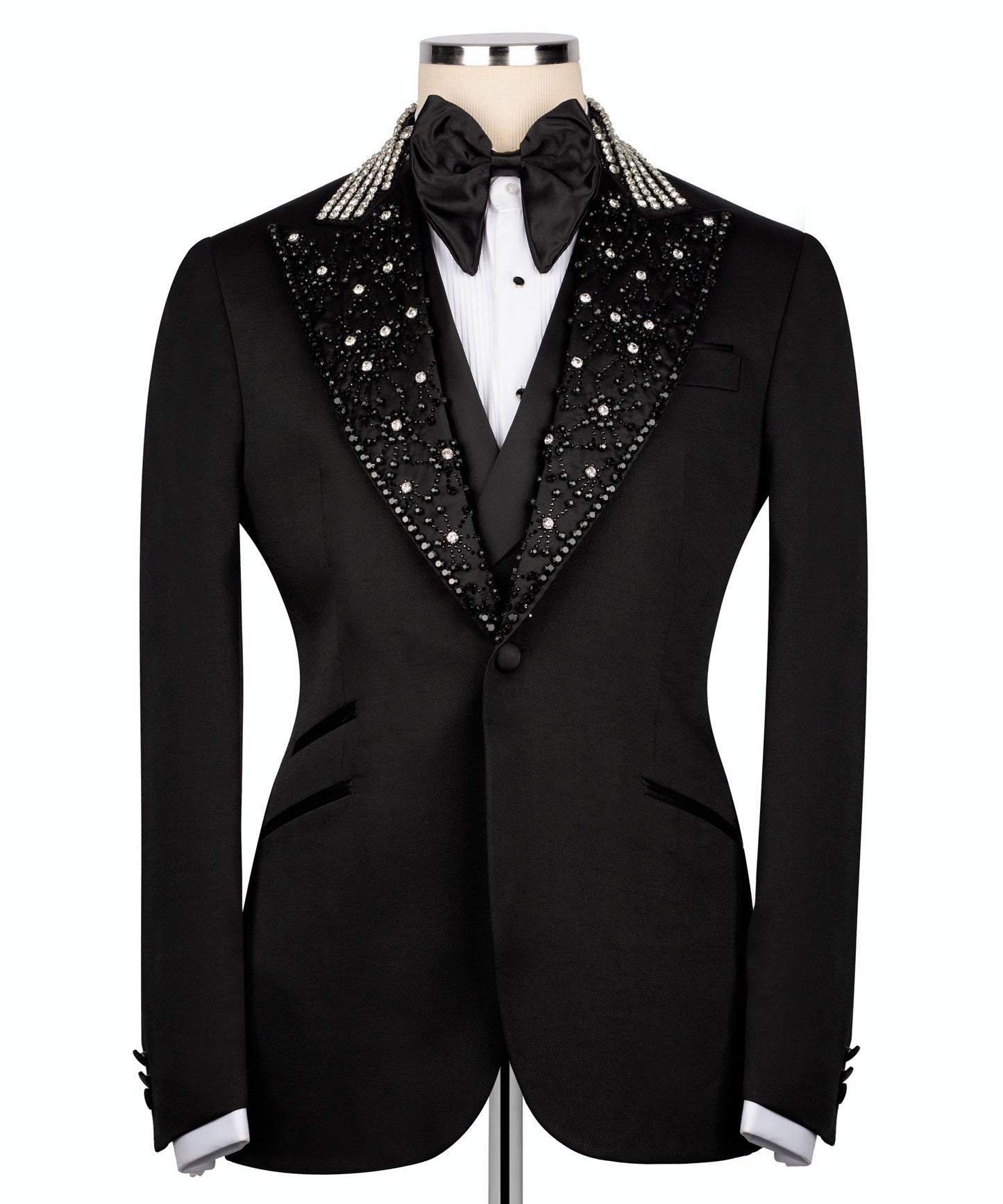 Black Embroidered Tuxedo