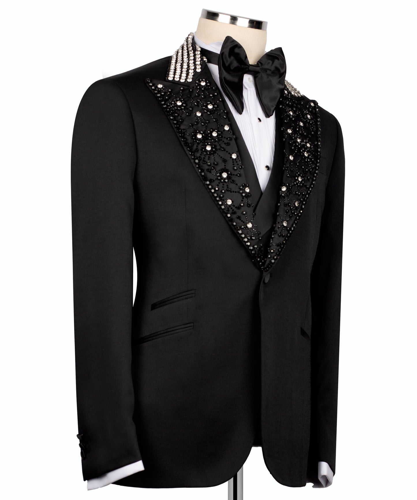 Black Embroidered Tuxedo