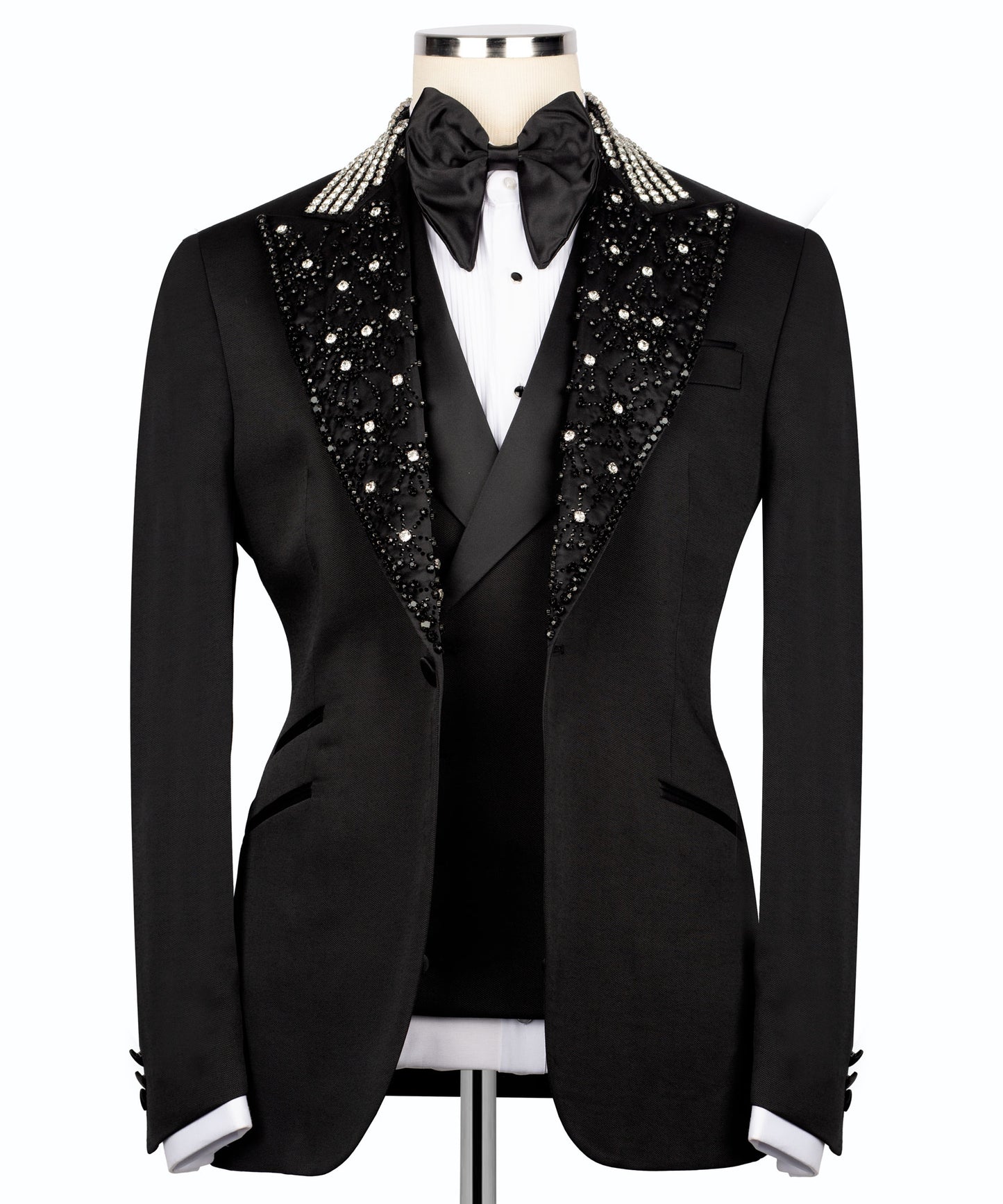 Black Embroidered Tuxedo