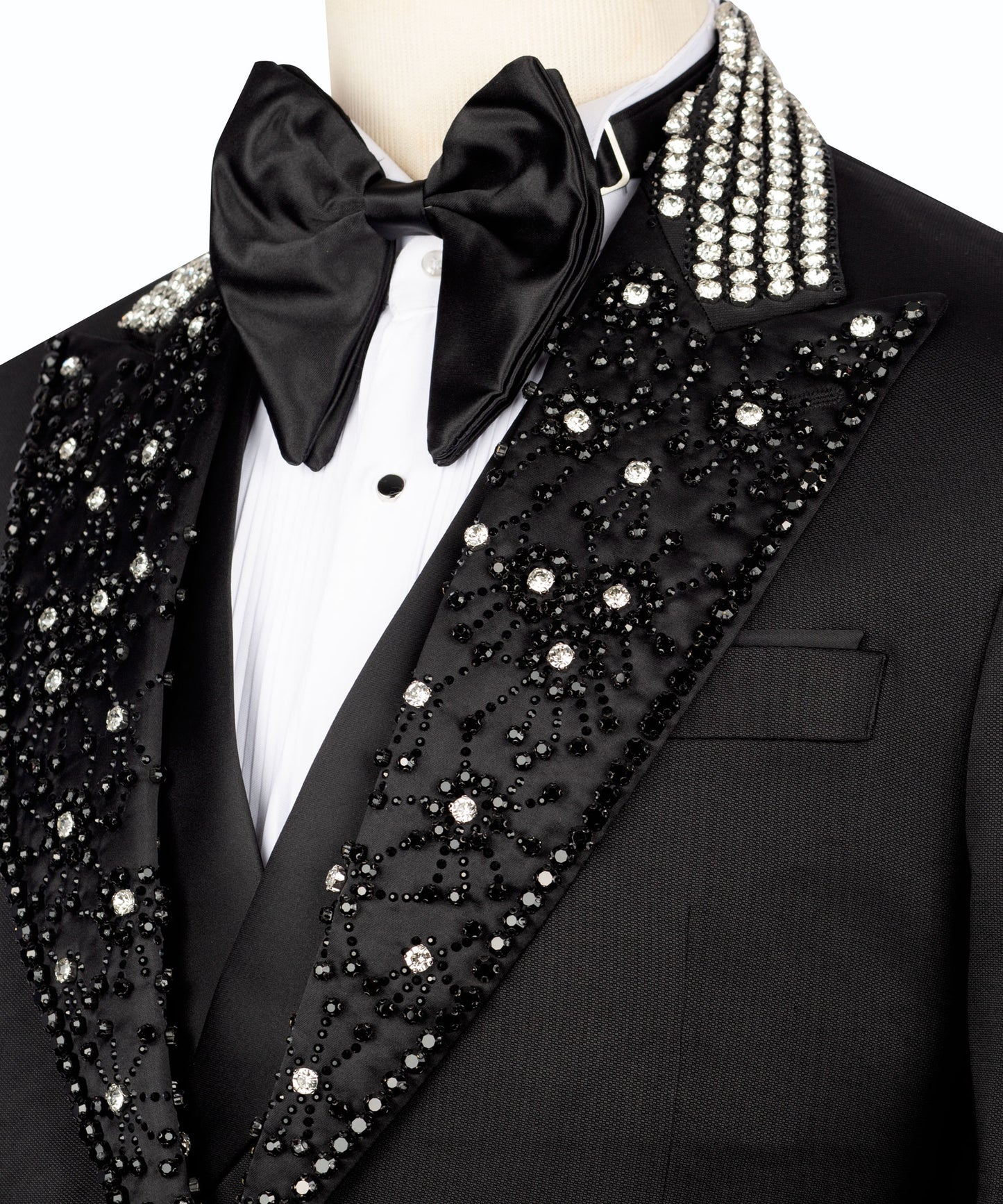Black Embroidered Tuxedo