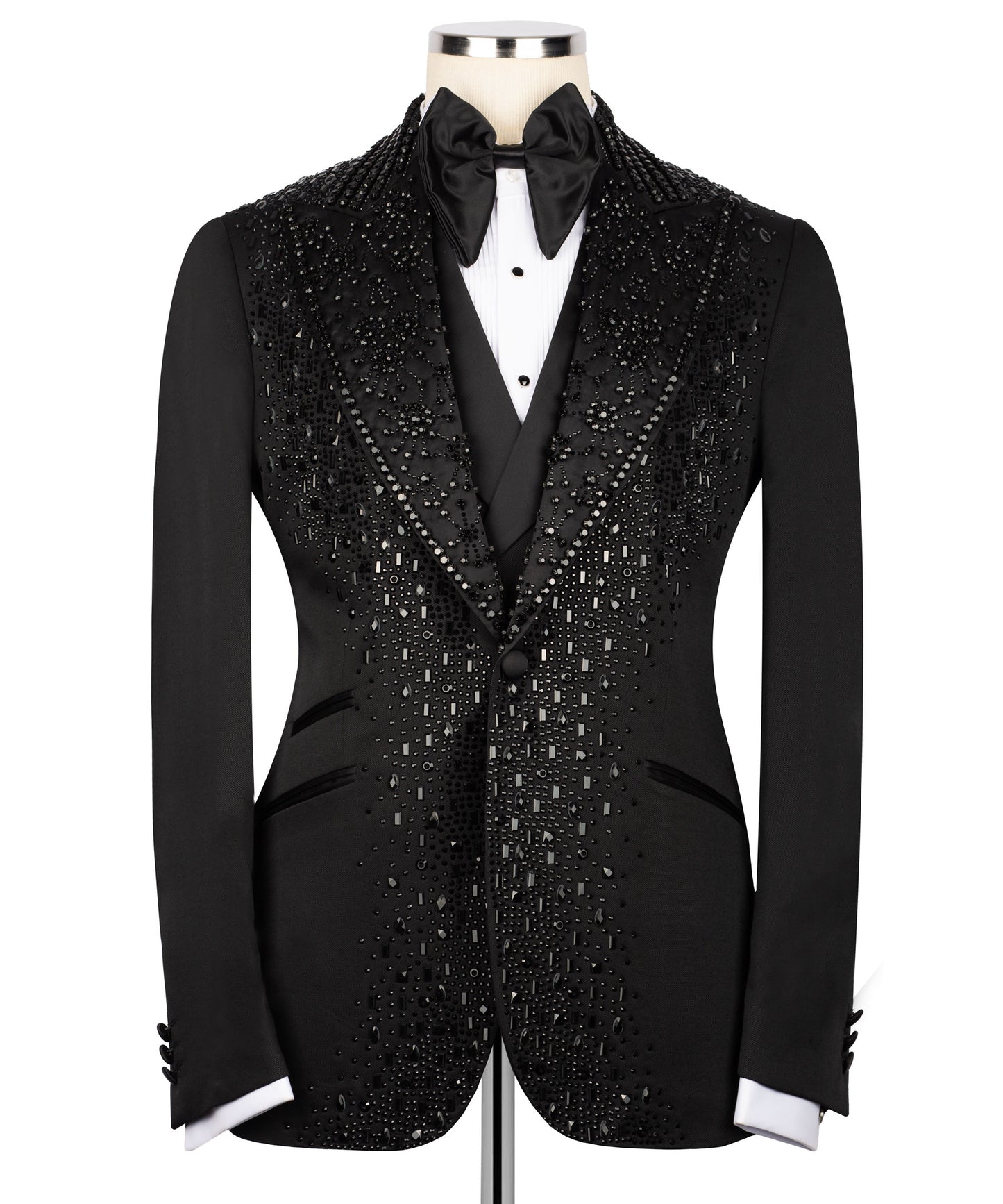 Black Embroidered Tuxedo