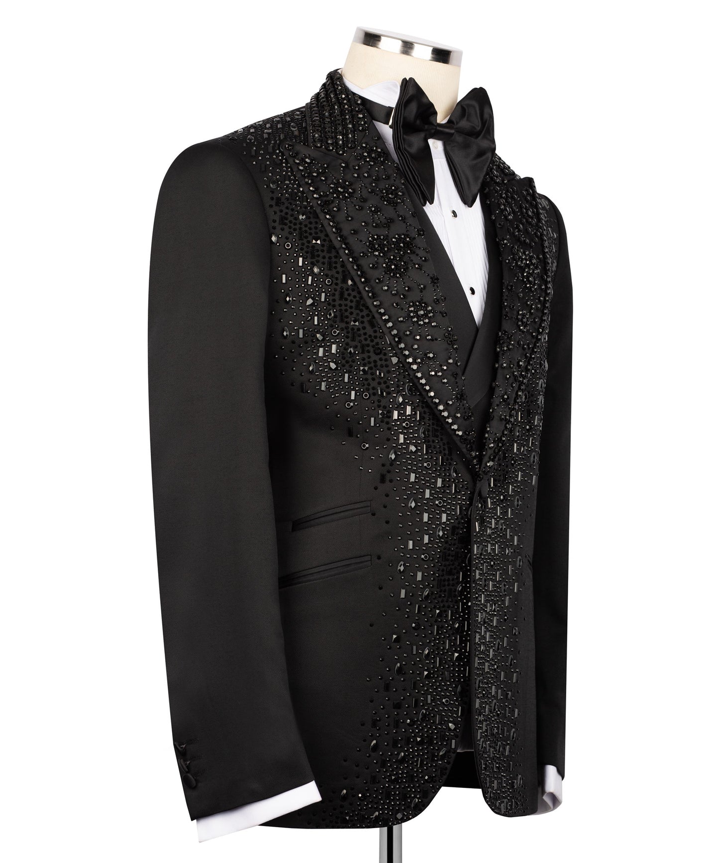 Black Embroidered Tuxedo
