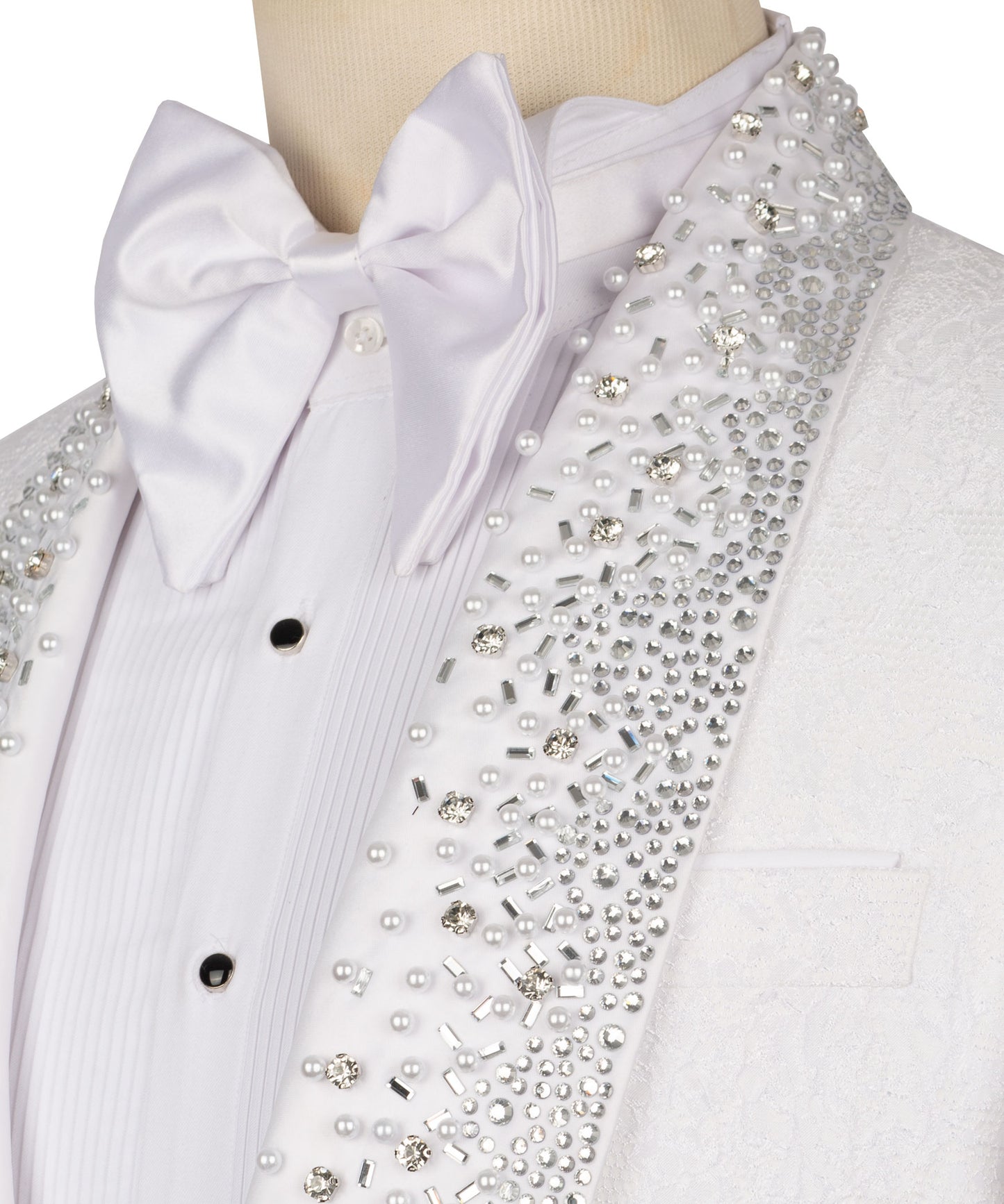 Embroidered White Tuxedo