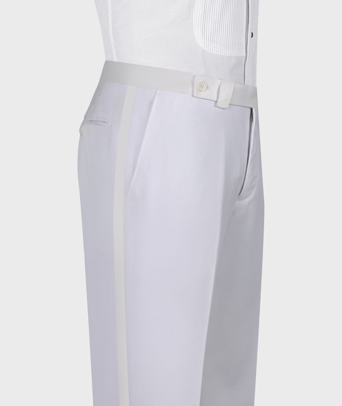 Green collar white tuxedo