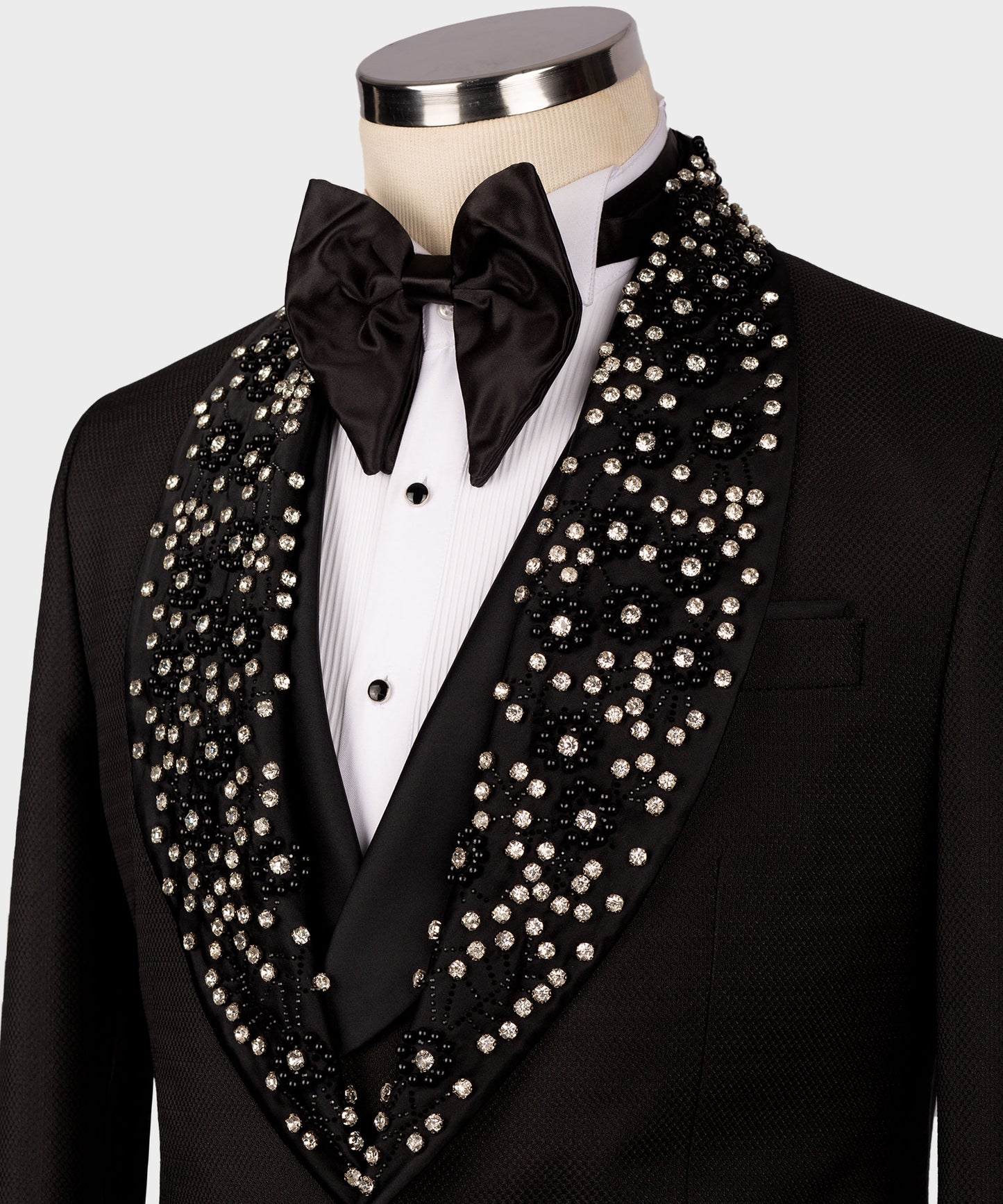 Embroidered  Black Tuxedo
