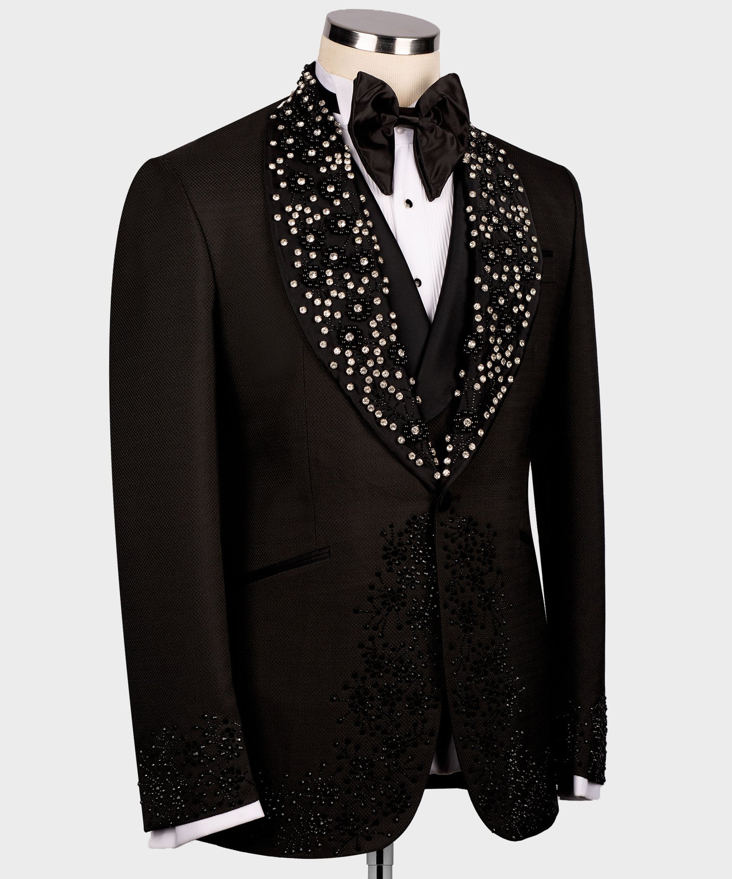 Embroidered  Black Tuxedo