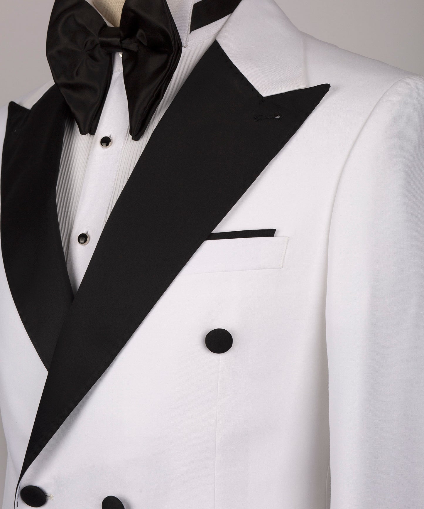 Classic Double Breasted White Tuxedo