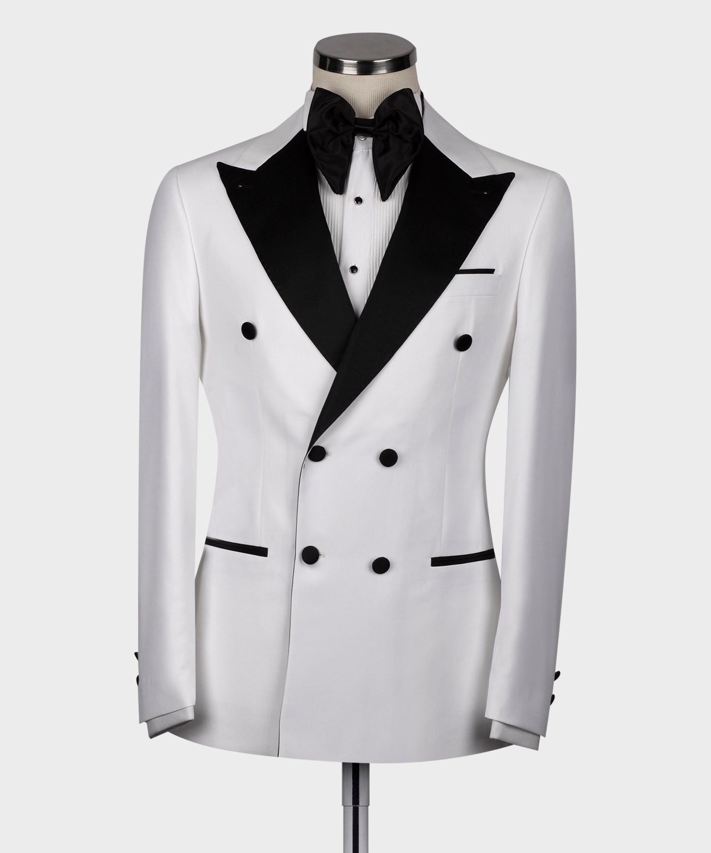 Classic Double Breasted White Tuxedo