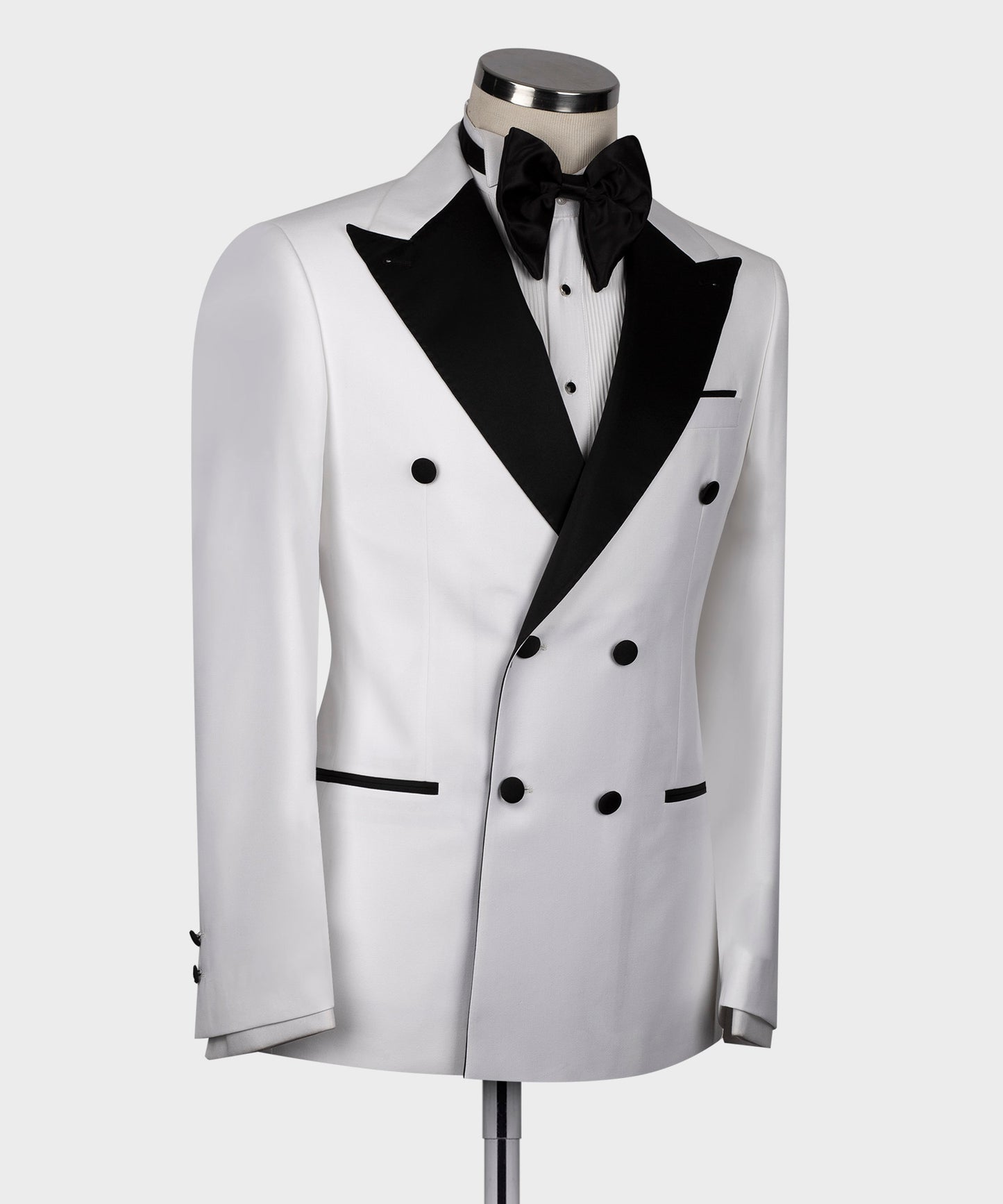 Classic Double Breasted White Tuxedo