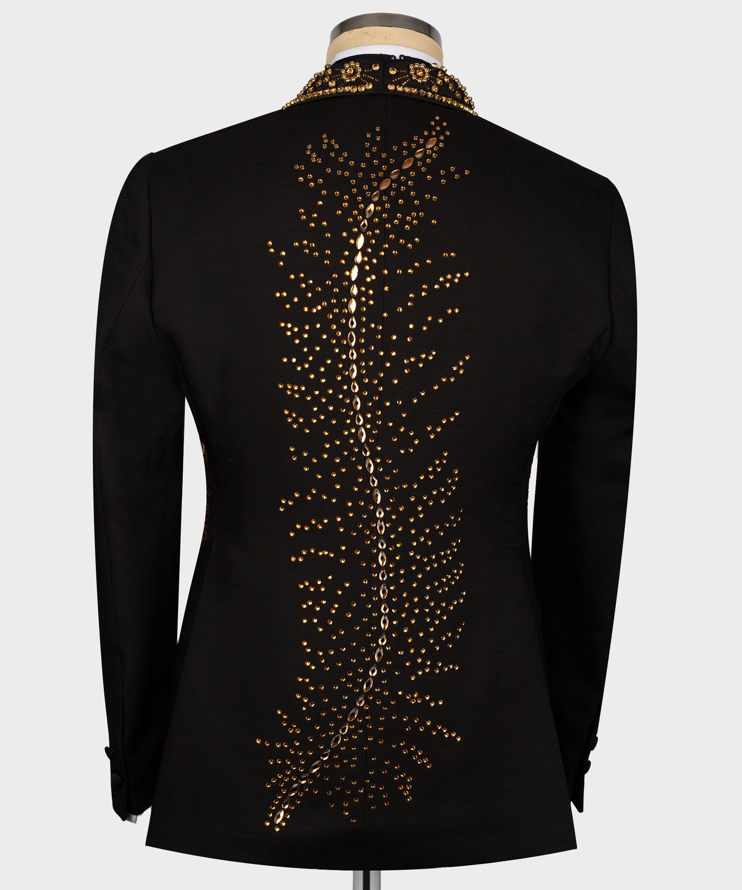 Royal Style Gold Stone Embroidered Tuxedo