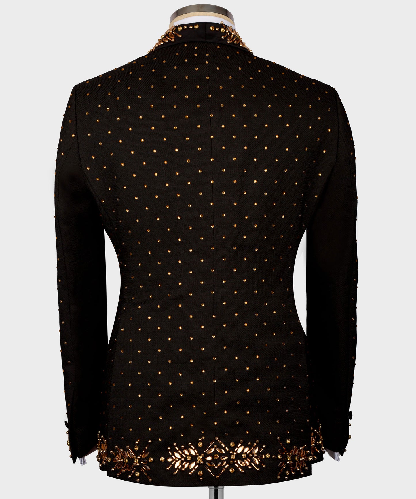 Jacket front and back stone embroidered tuxedo