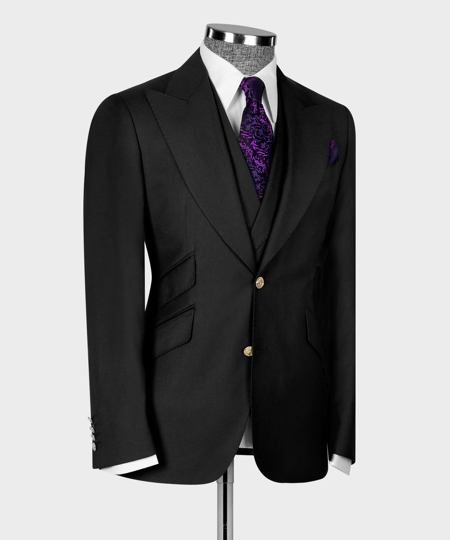 Big size suit with three pieces