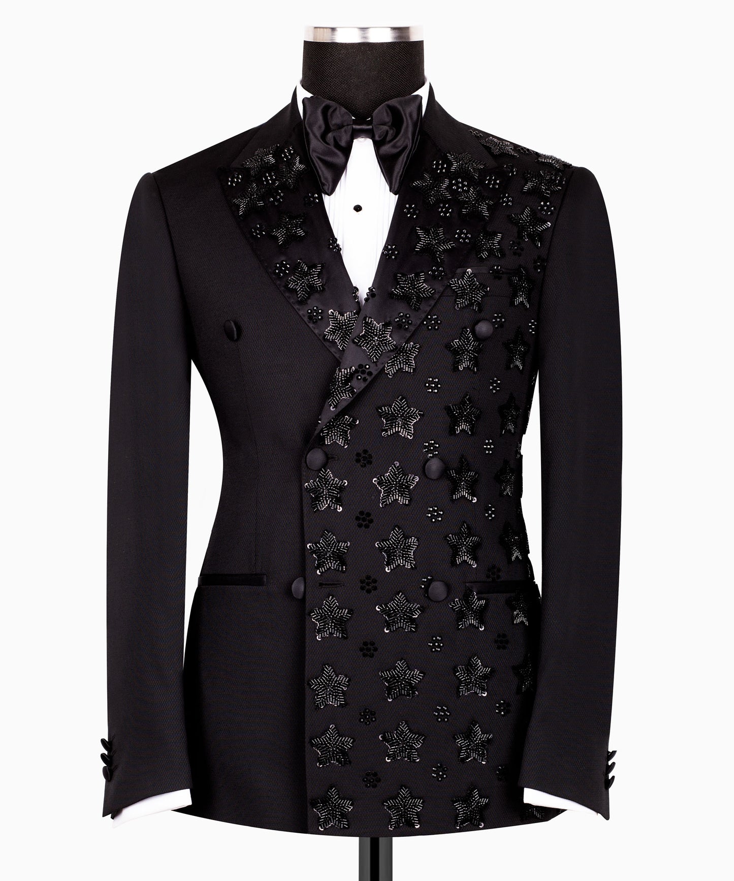 Star Embroidered Black Tuxedo