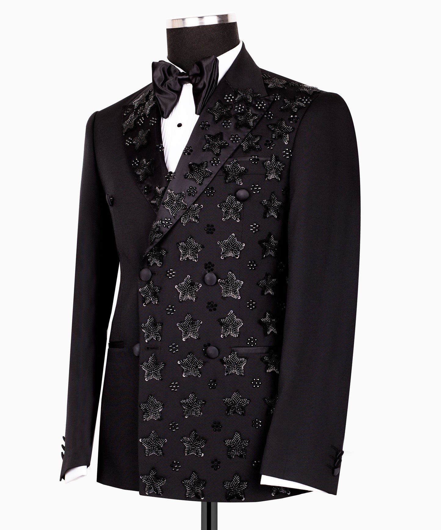 Star Embroidered Black Tuxedo