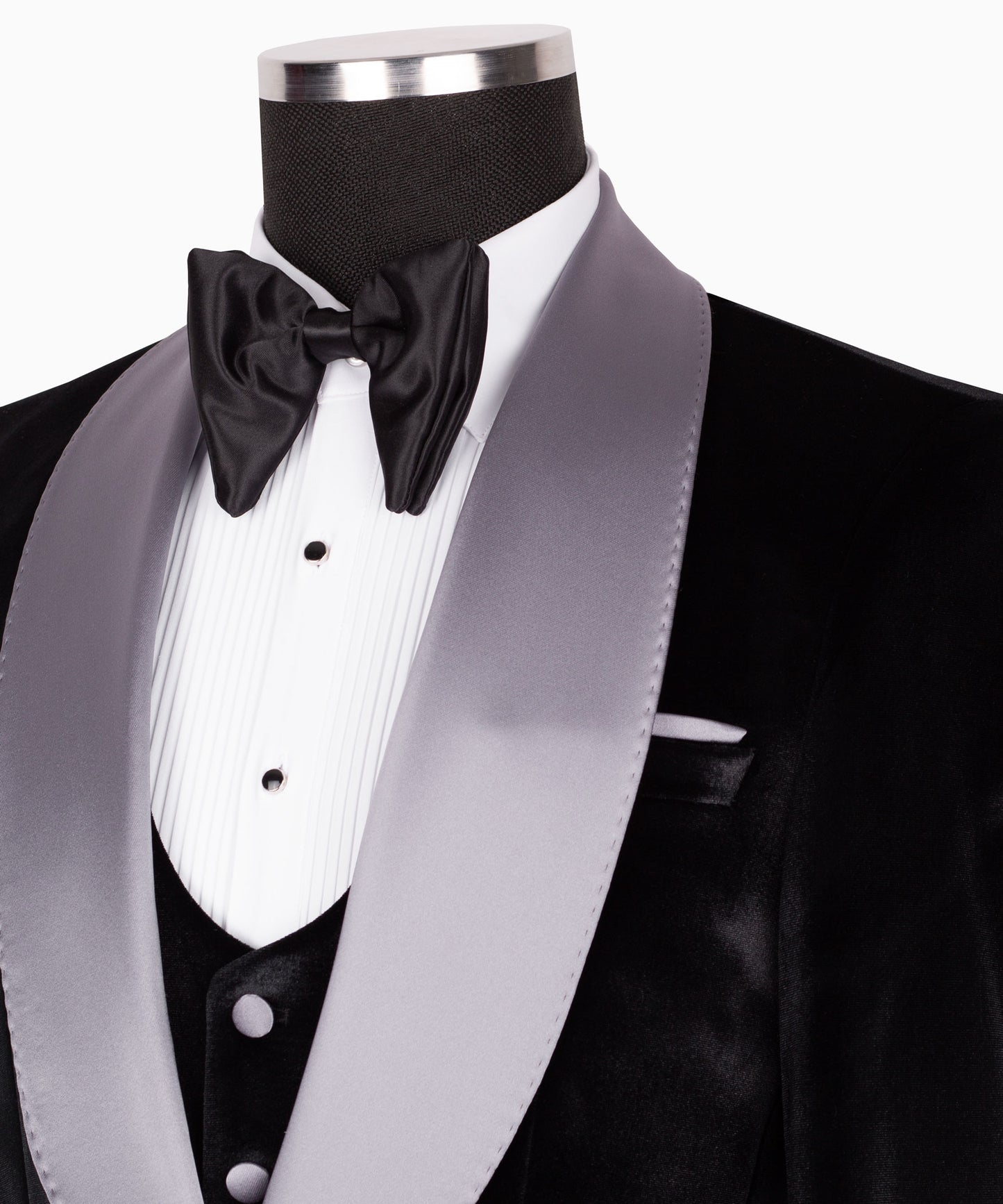 Velvet tuxedo with belt