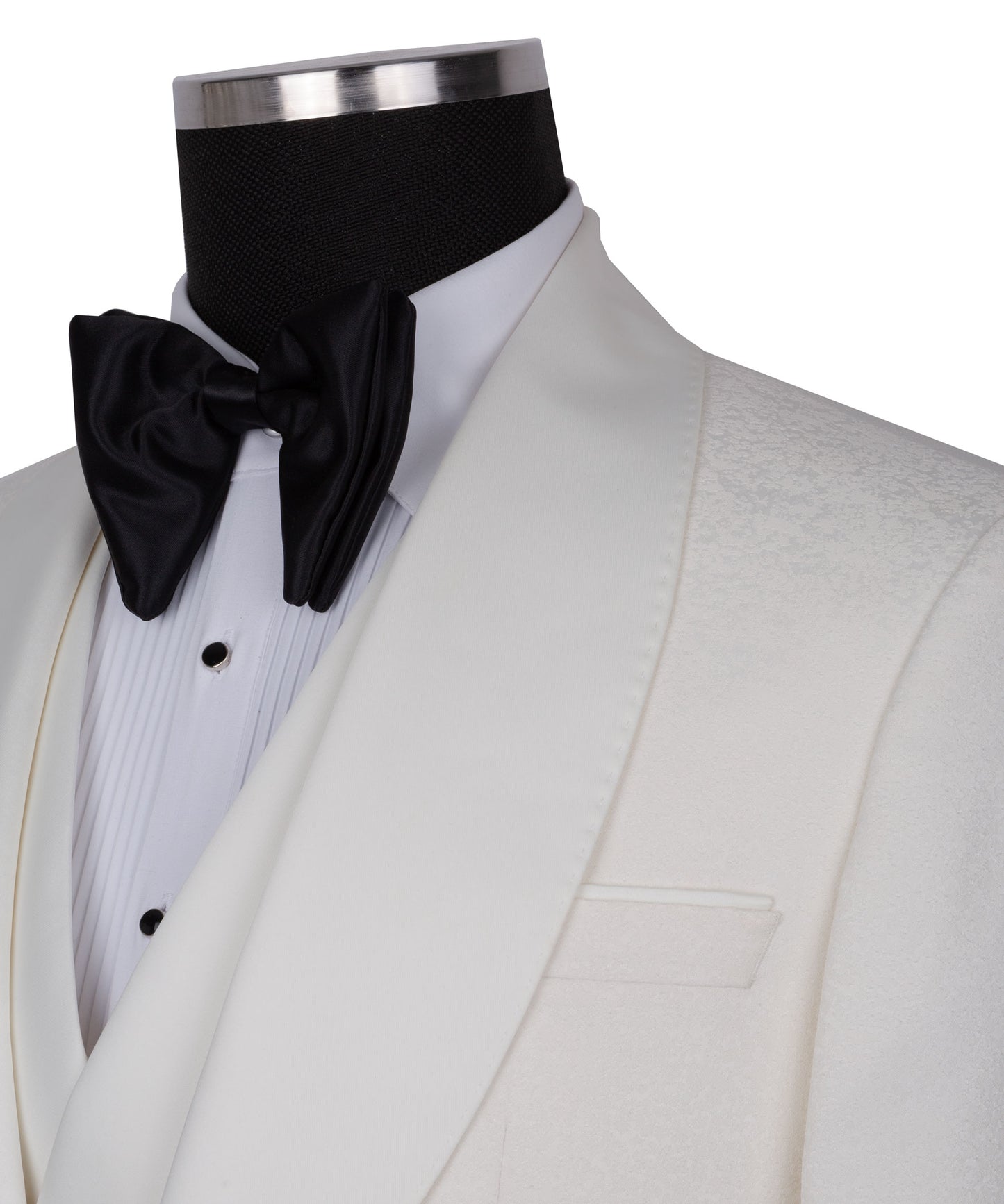 Shawl collar cream tuxedo