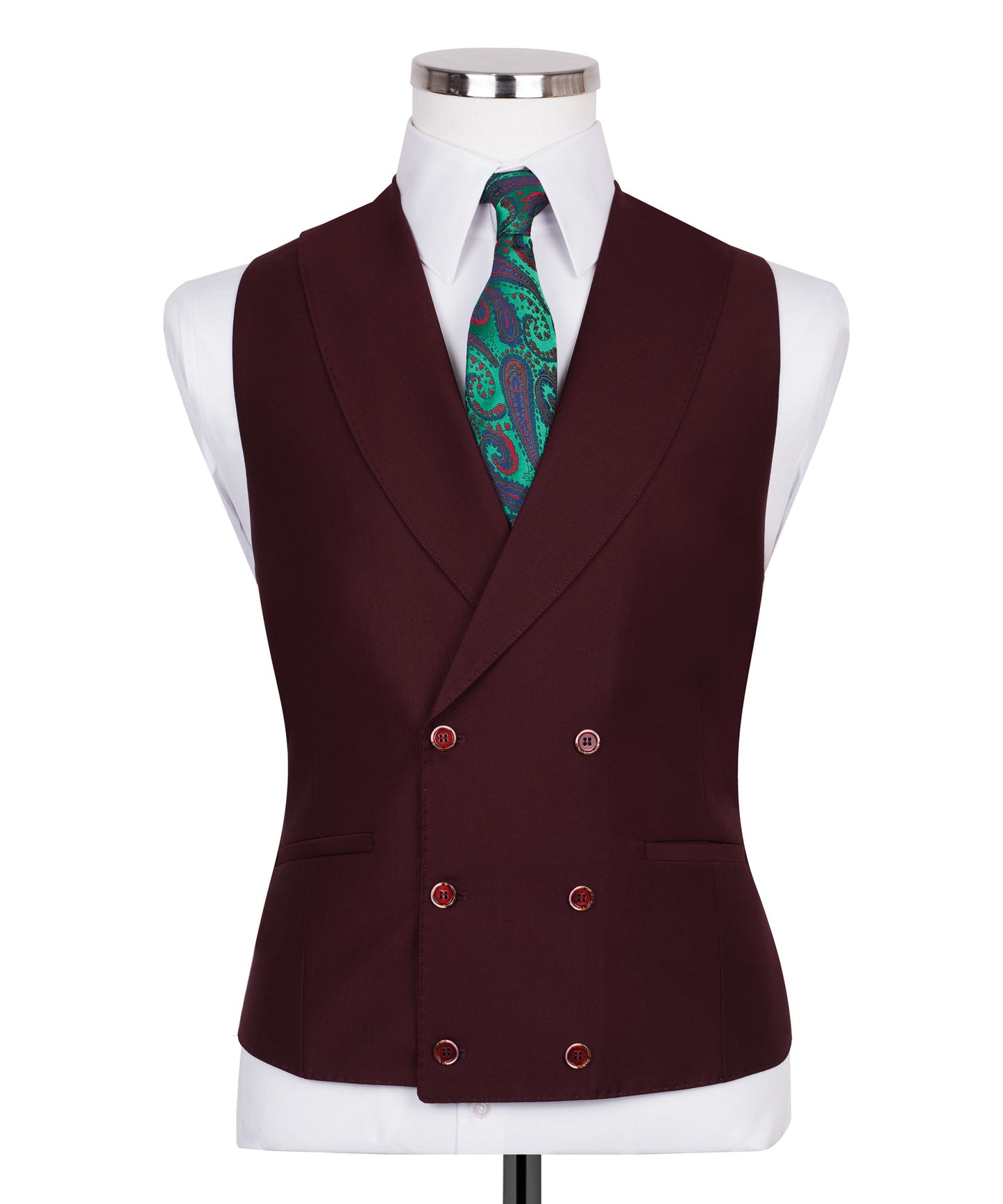 Burgundy 3-Piece Classic Suit