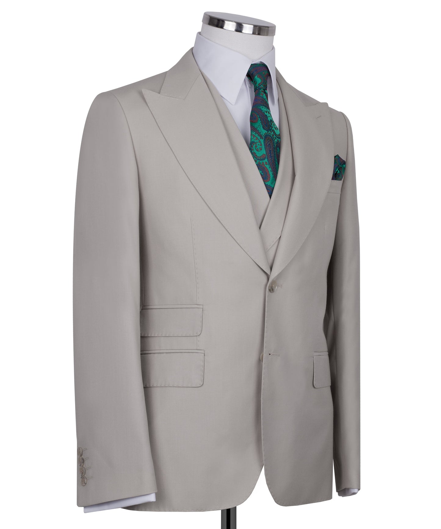 Beige 3-Piece Classic Suit