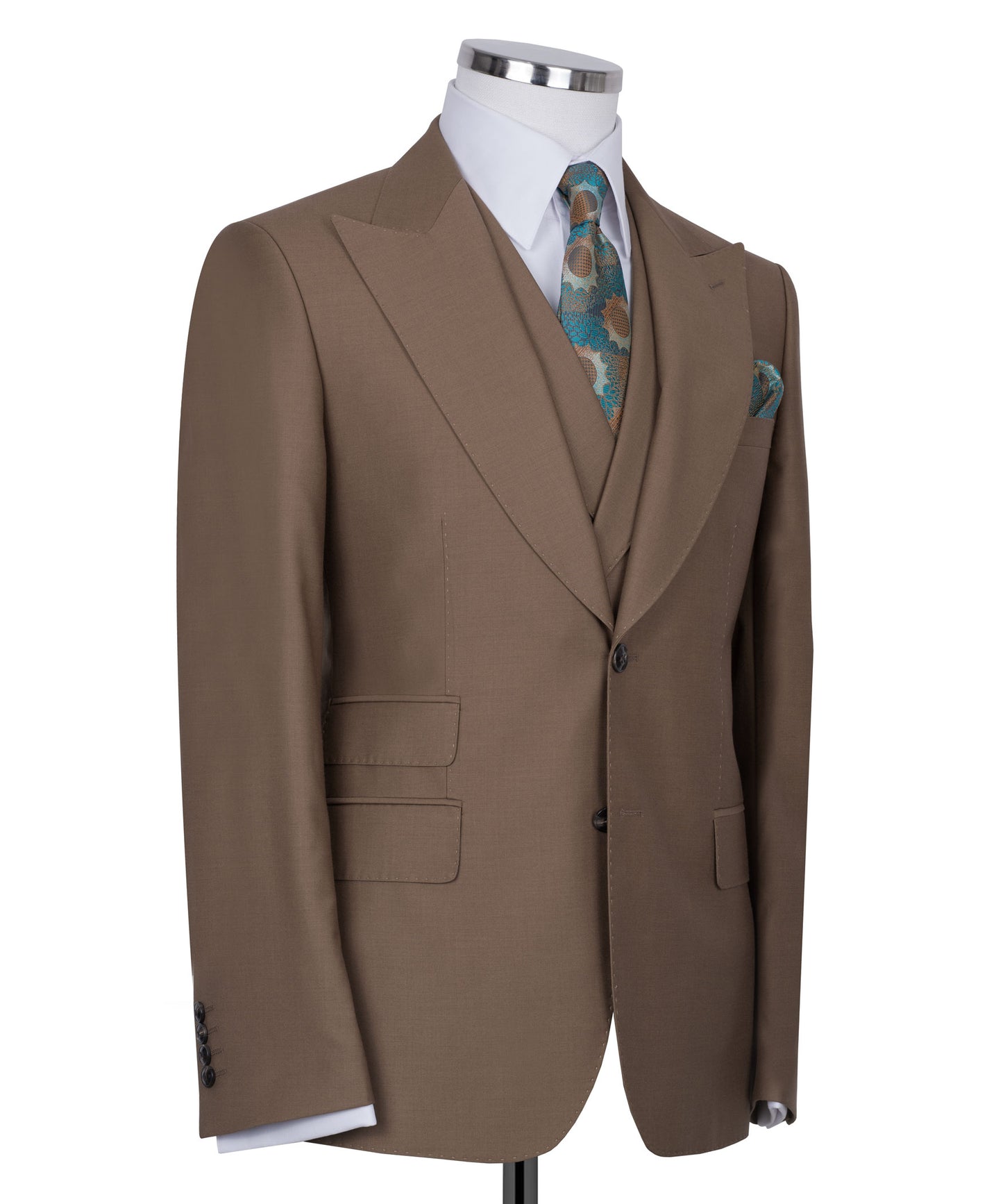 Brown 3-Piece Classic Suit