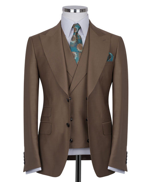 Brown 3-Piece Classic Suit