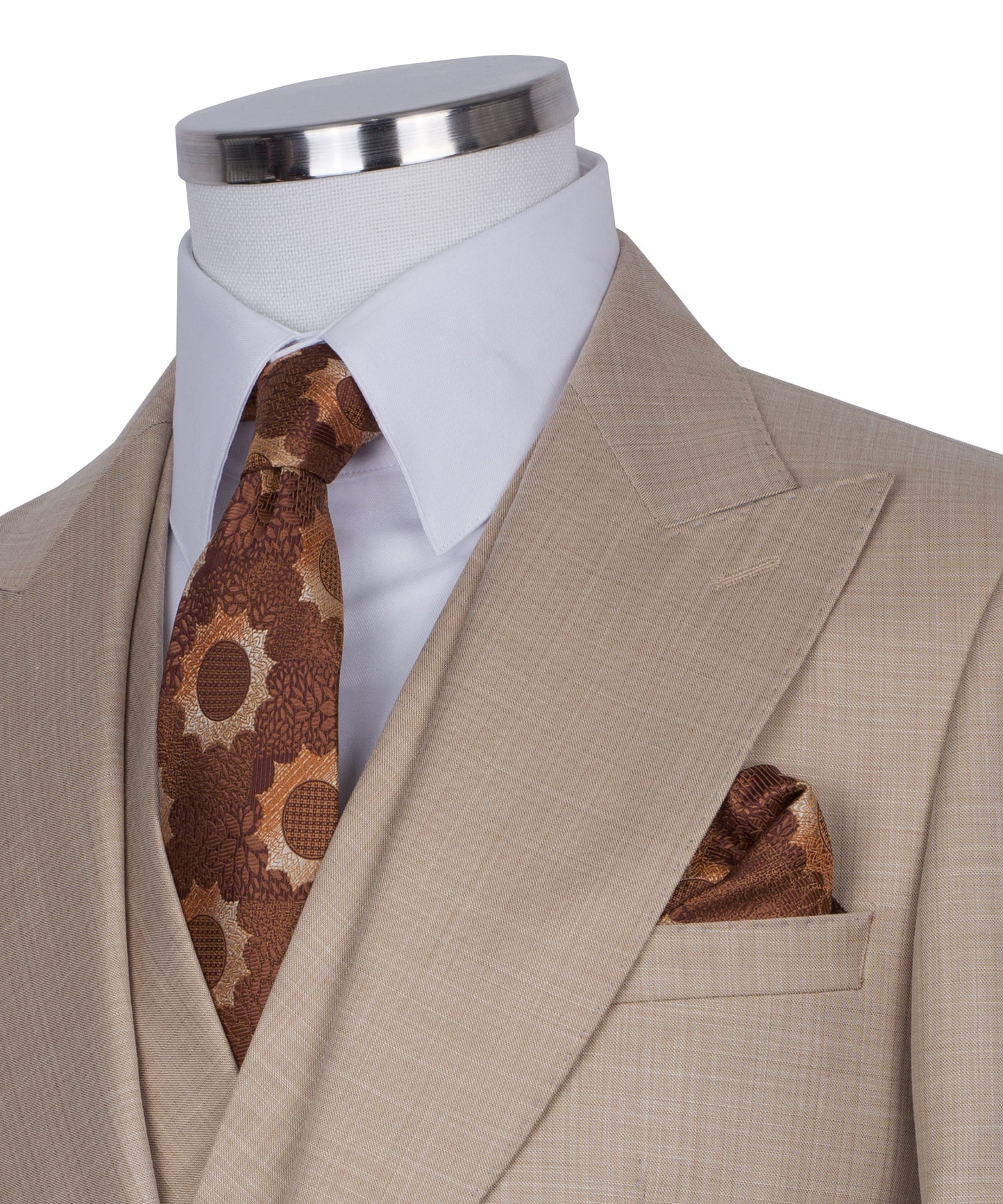 Cream 3-Piece Classic Suit