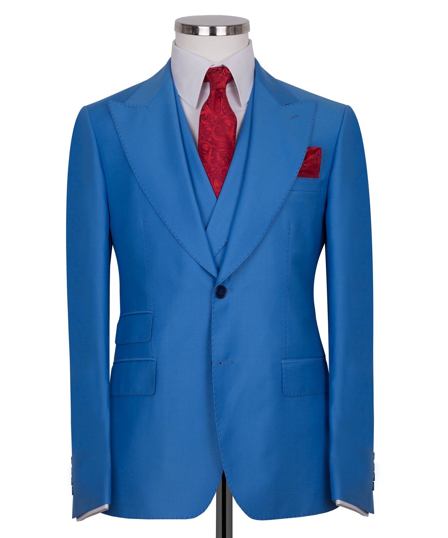 Light Blue 3-Piece Classic Suit