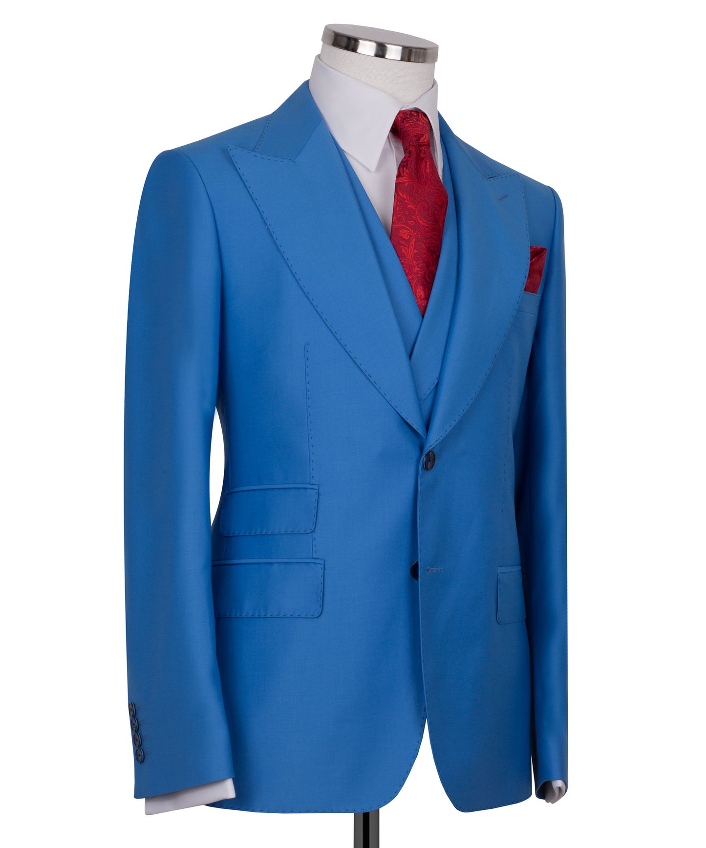 Light Blue 3-Piece Classic Suit